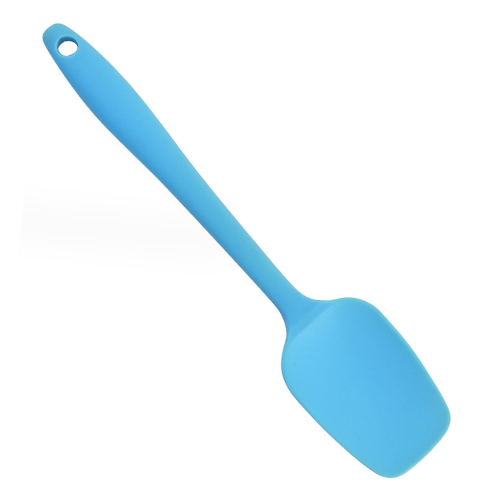 Kleiner Integrierter Silikonspatel, Butterschaber, Kuchenbutterspatel, T-förmiger Spatel, Gebäckwerkzeug, Blau.
