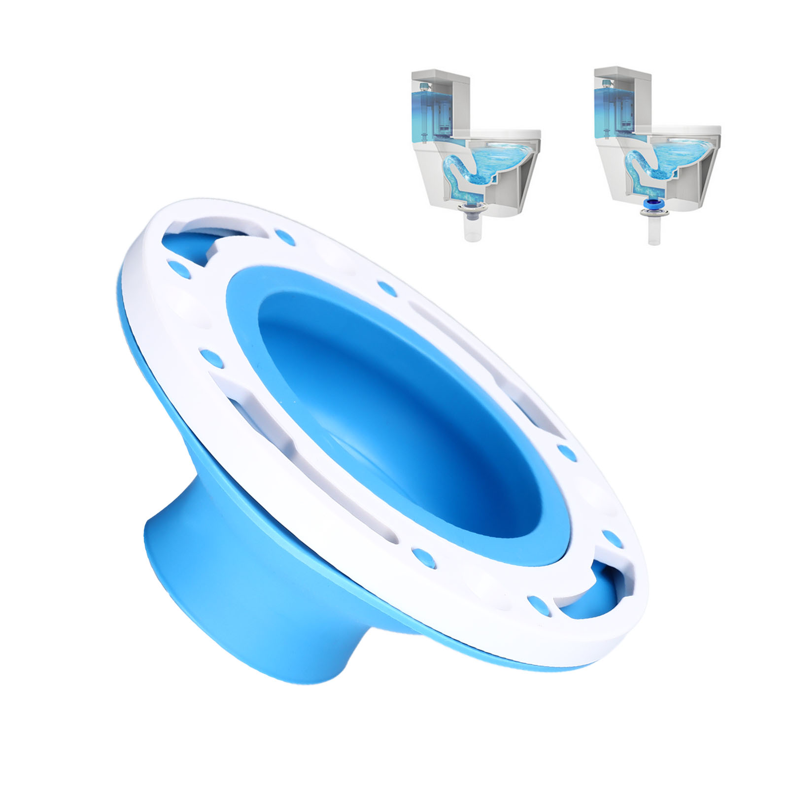 Wc-flansch, Wc-sitzdichtung, Silikondichtung Für Smart-wc (blau)
