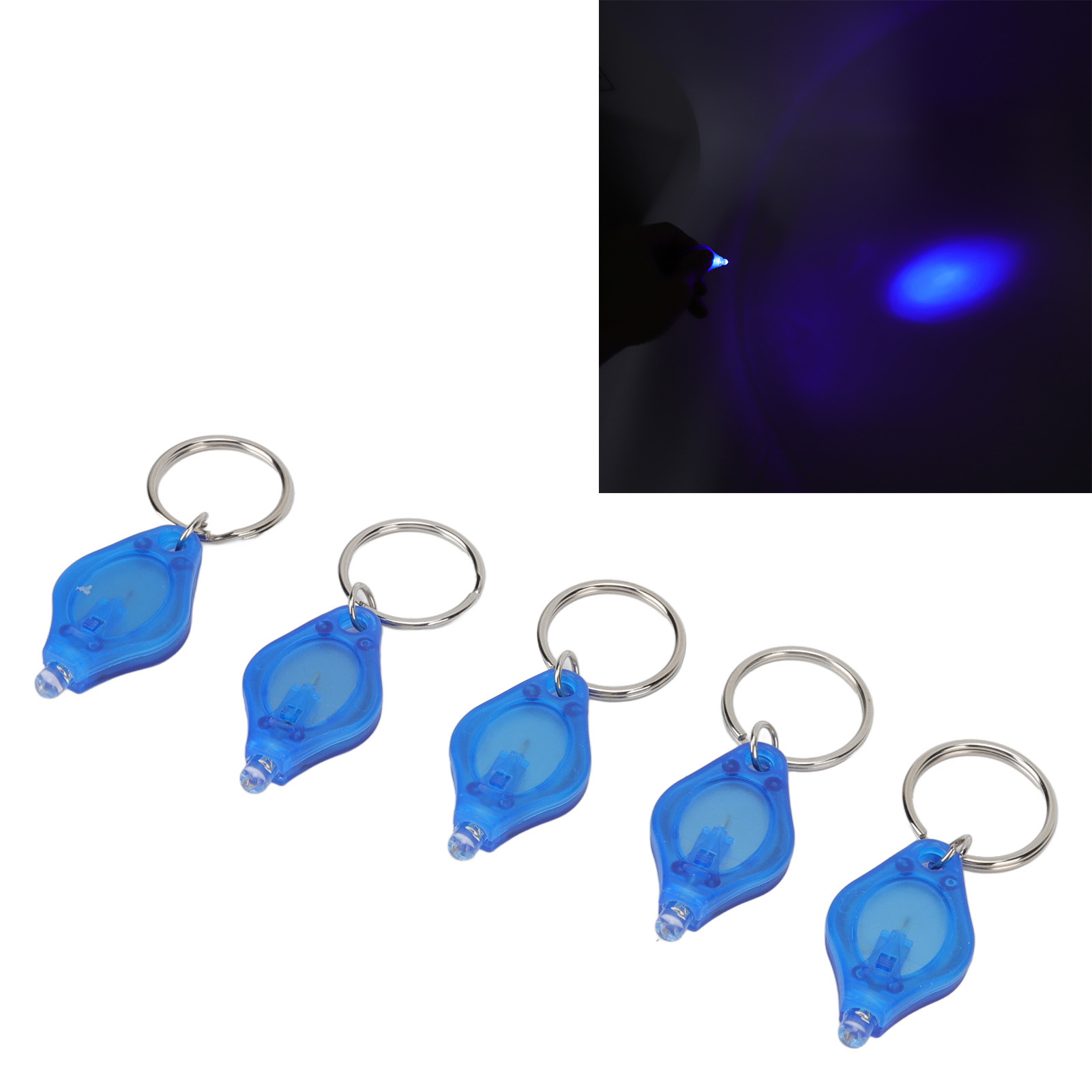 Mini-led-fingerlampe, Tragbar, Schlüsselanhänger, Blaues Licht
