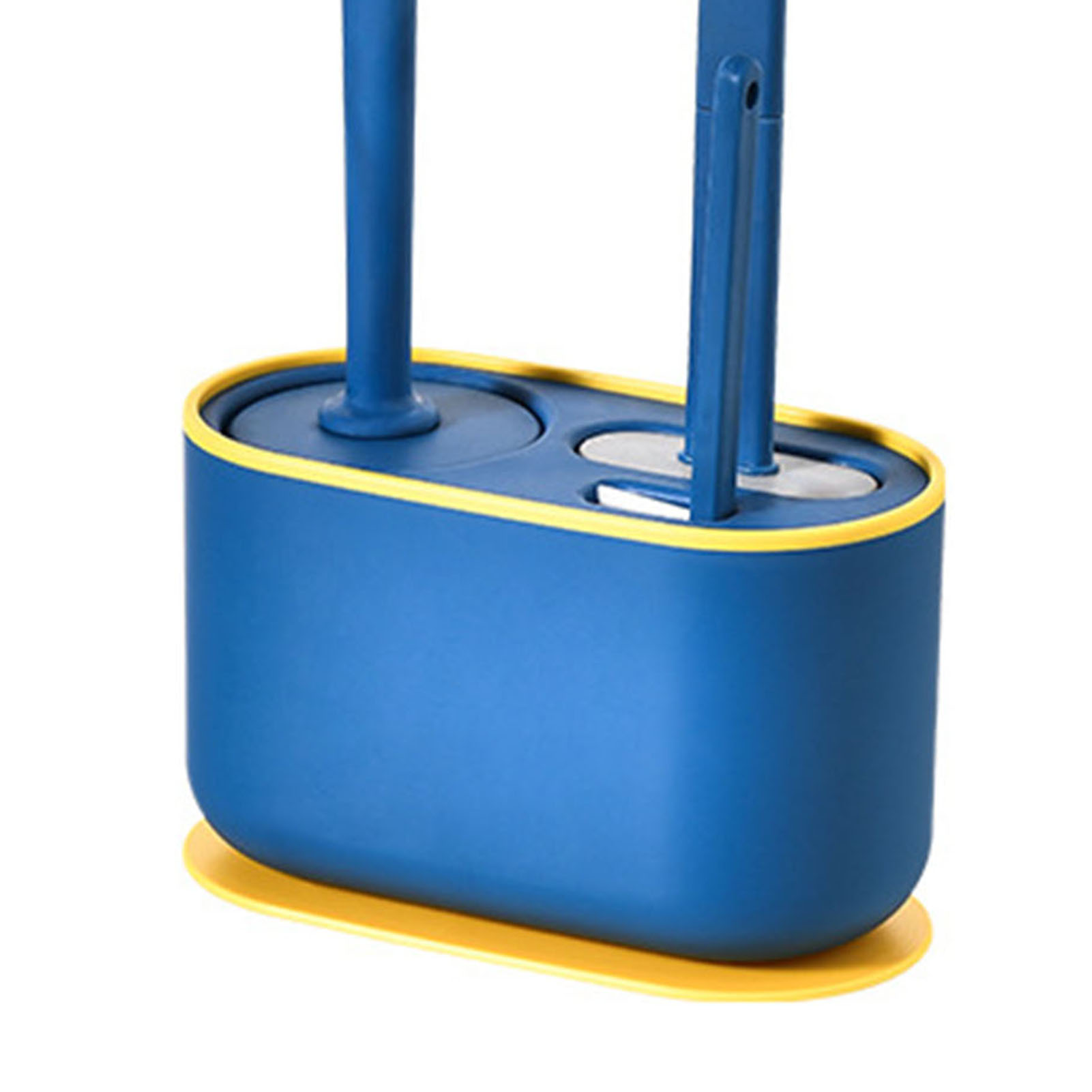 Set Aus Toilettenbürsten Mit Langem Griff, Badezimmerreinigungsbürste Ohne Tote Winkel, Wandreinigungsbürste Für Toilettenecken, Marineblau.