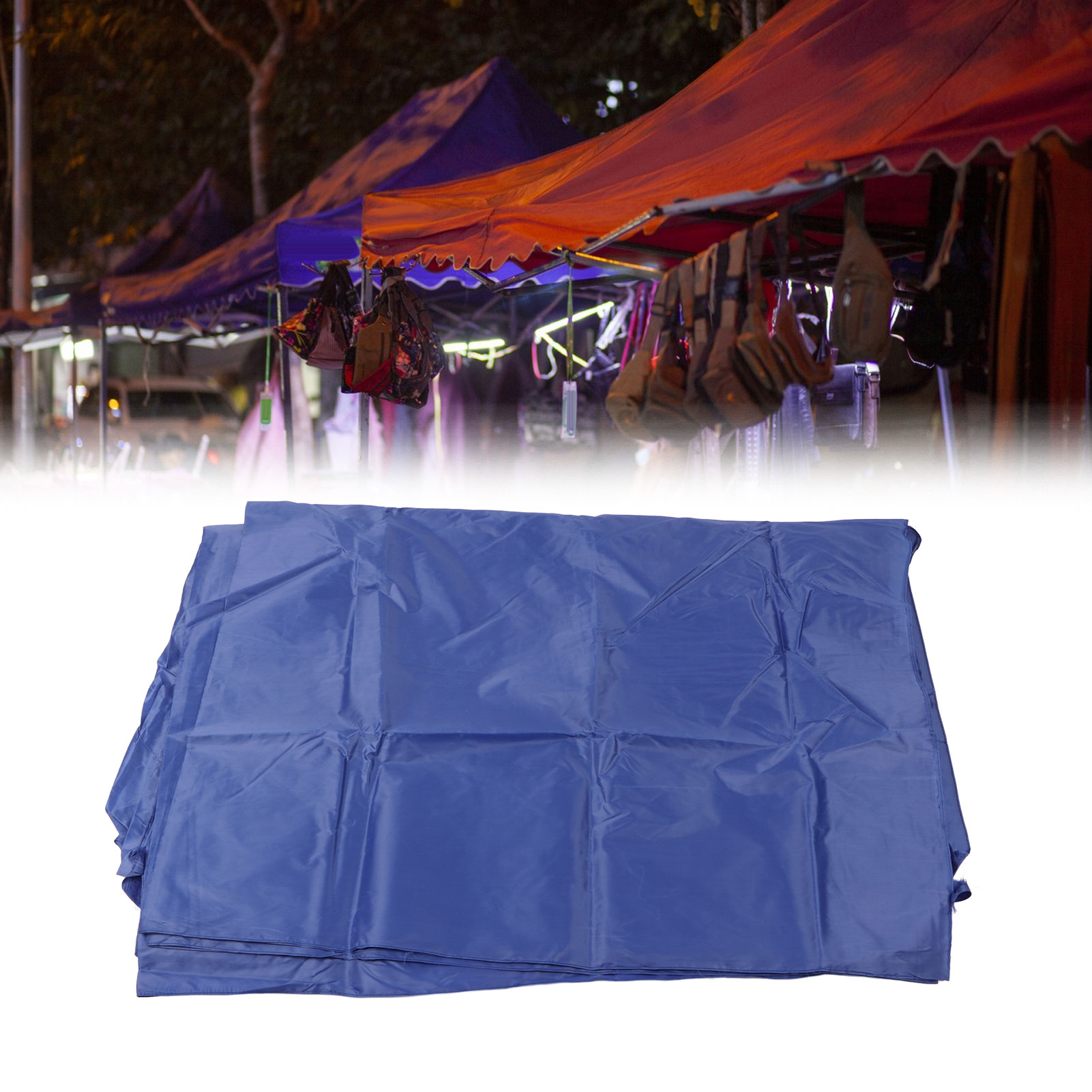 Dickes Zeltgewebe, Regenplane, Zaun, Seitenstoff, Zeltplane Für Nachtmarktstand, 9 Meter Blickdicht, Blau.