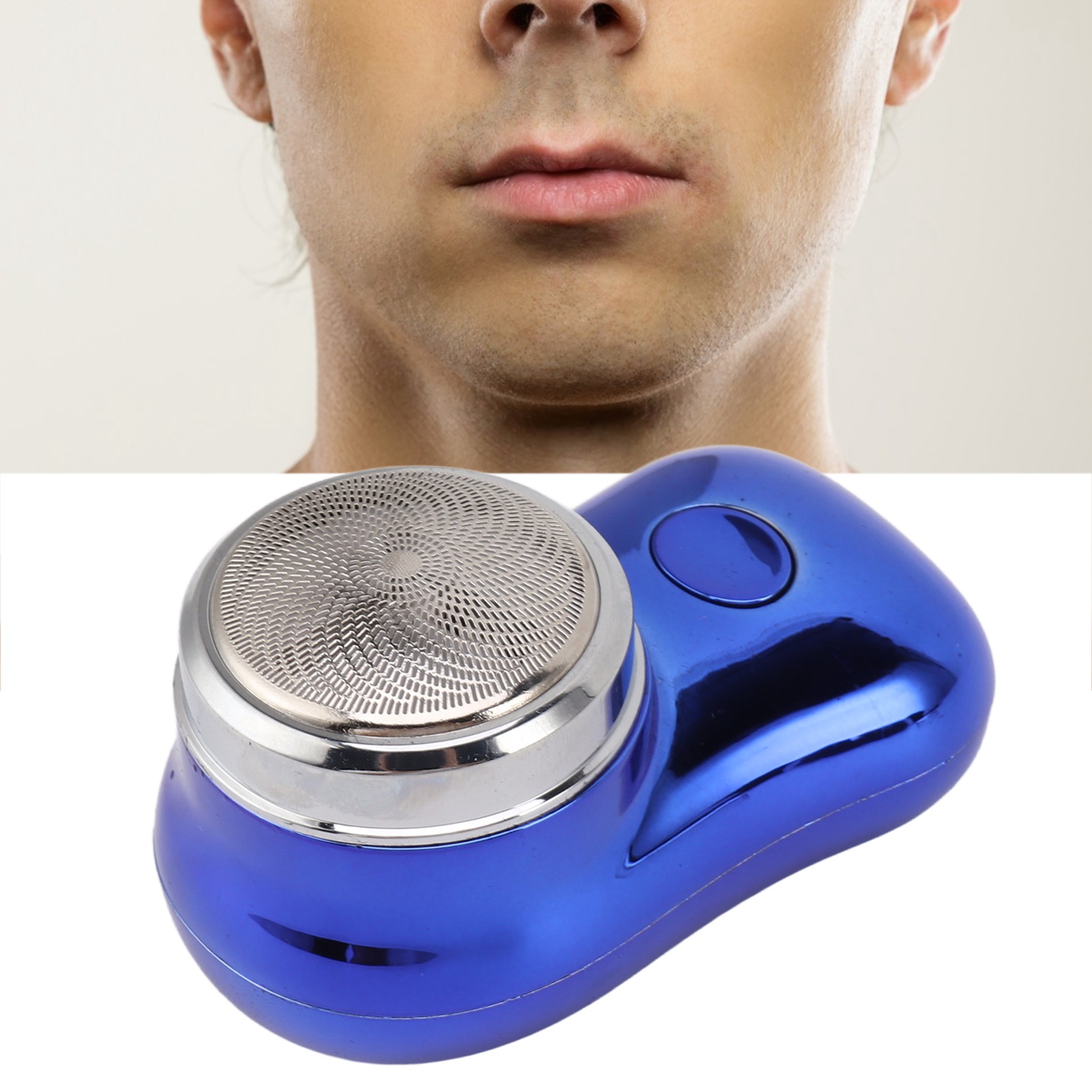Mini-elektrorasierer, Usb-aufladbar, Blau Galvanisiert