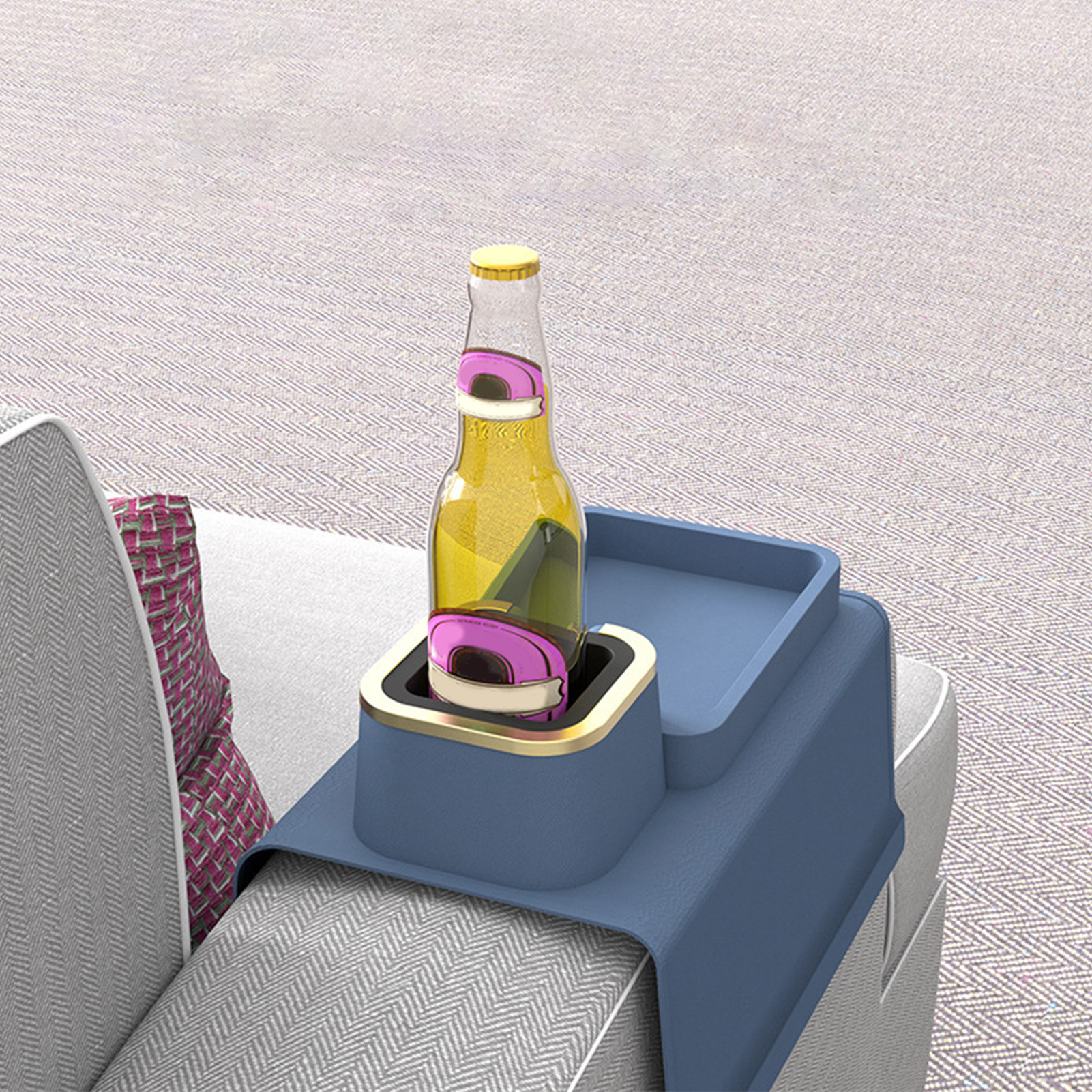 Multifunktionaler Und Kreativer Becherhalter, Isolierter Becherhalter Für Das Sofa, Silikon-becherhalter Für Die Sofaarmlehne.