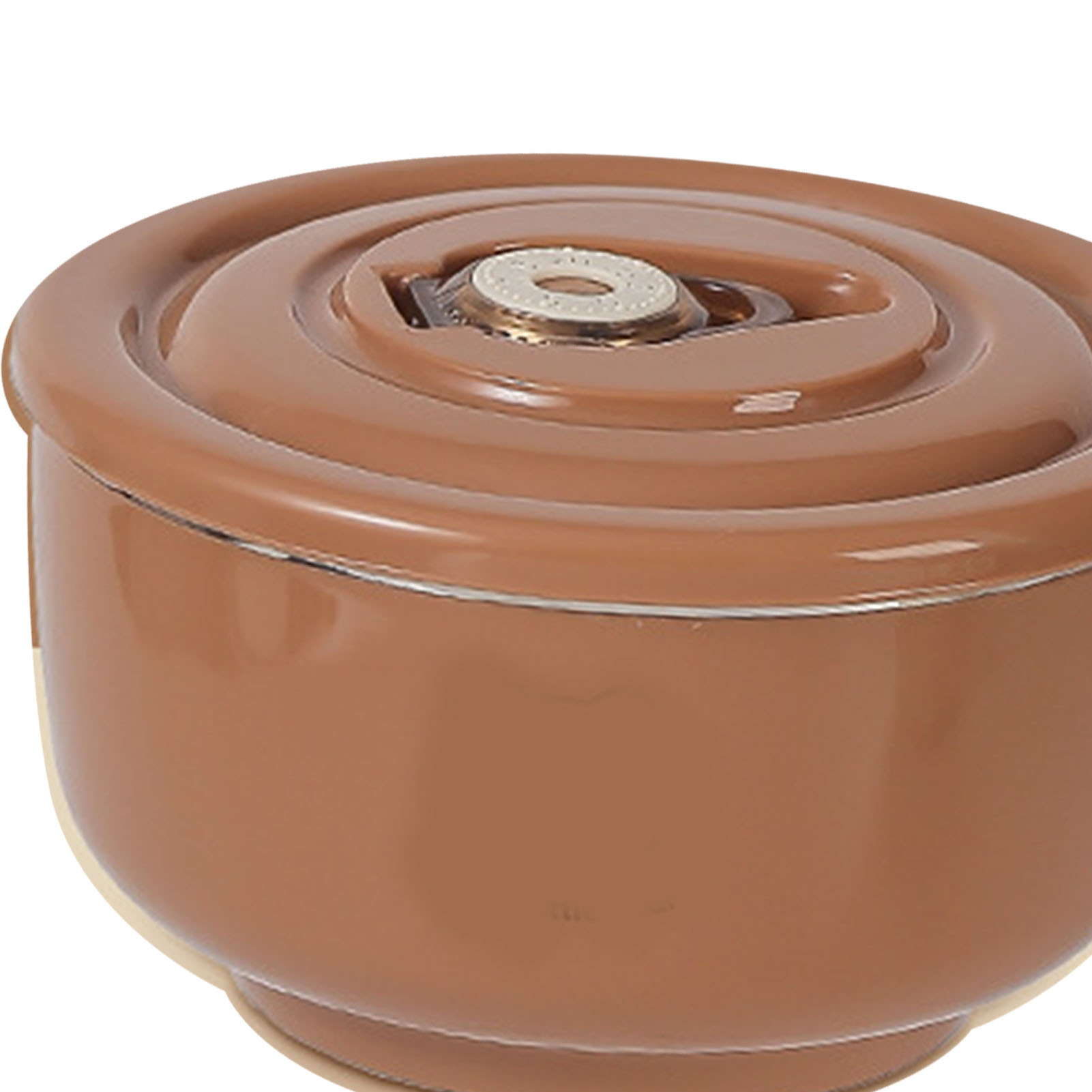 Schüssel Aus Edelstahl 304, Auslaufsichere Schüssel Für Zuhause Und Kinder, Dickwandige, Doppelwandige Isolierschüssel Mit Deckel, Kaffeefarben