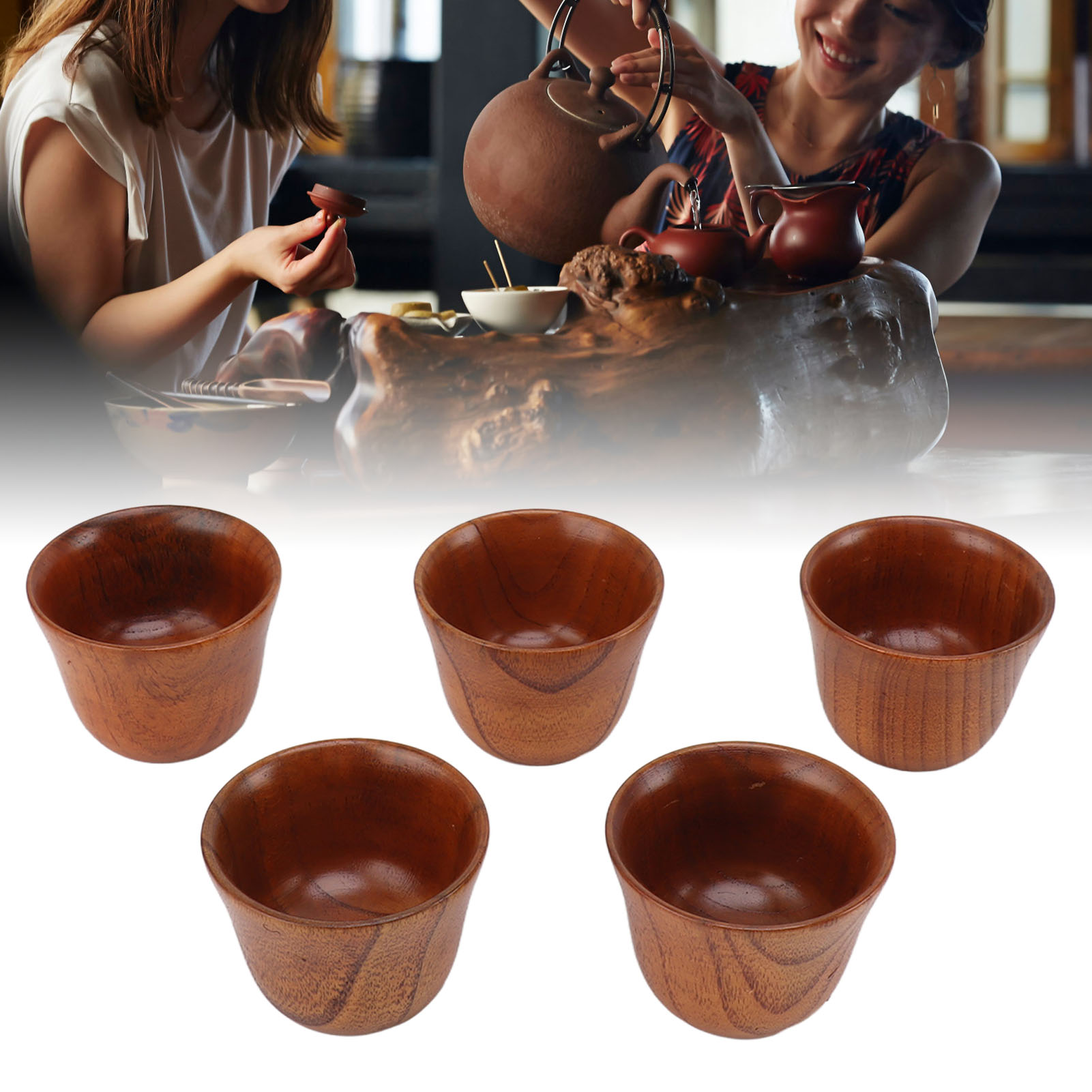 Set Aus 5 Japanischen Kung-fu-tassen Für Tee, Kaffee Und Wein