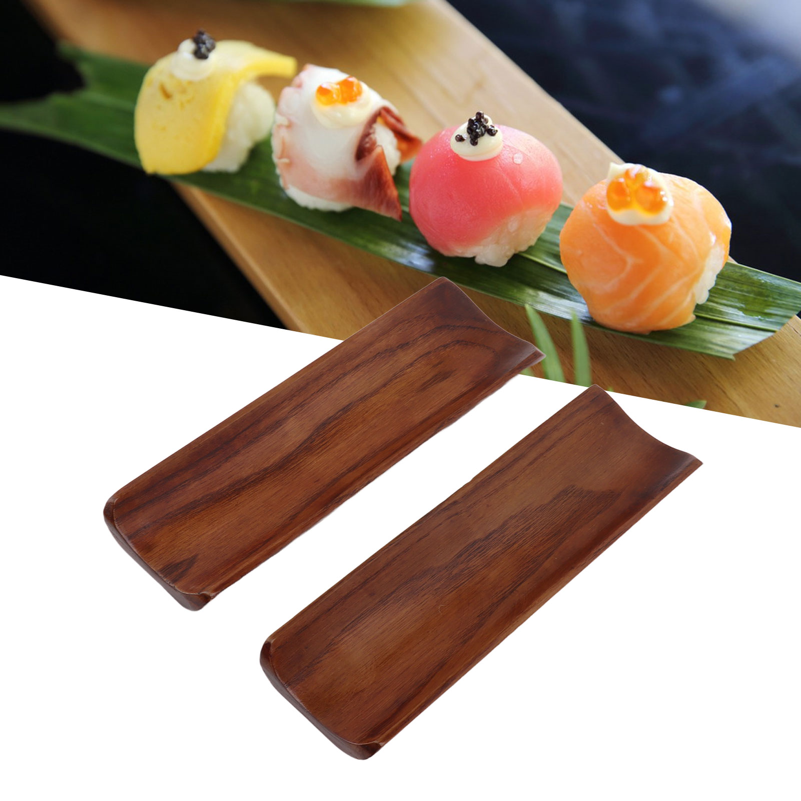 Elegante Kleine Teller Im Japanischen Stil Für Den Familiengebrauch, Darunter Holzteller Für Sushi Und Desserts, Massivholz-geschirr Und Sashimi-teller.