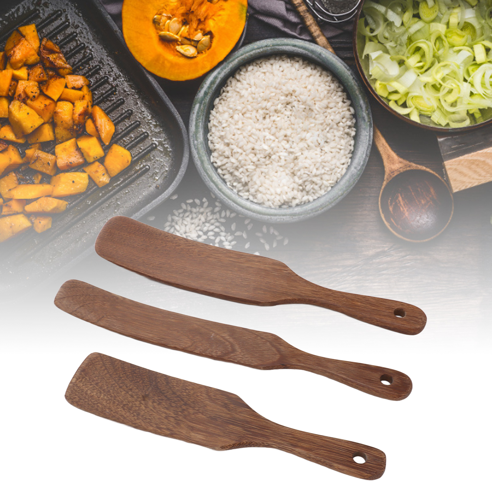 Dieses Set Multifunktionaler Pfannenwender Eignet Sich Ideal Zum Kochen, Braten, Für Eintöpfe Und Pfannengerichte. Es Ist Perfekt Für Steaks, Pizza, Milch Und Salate.
