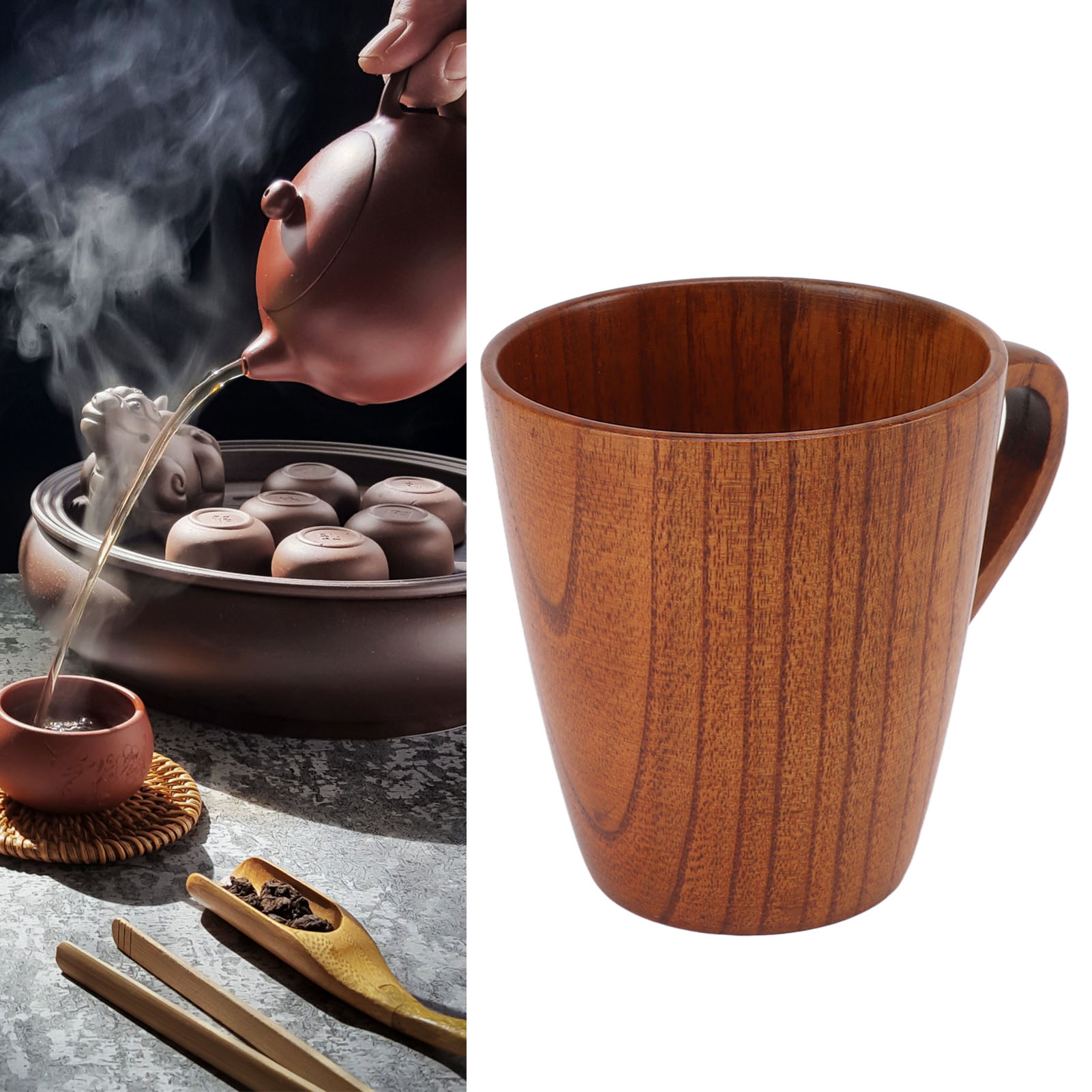 Japanischer Holzbecher Für Tee/kaffee/alkoholische Getränke (1 Tasse)