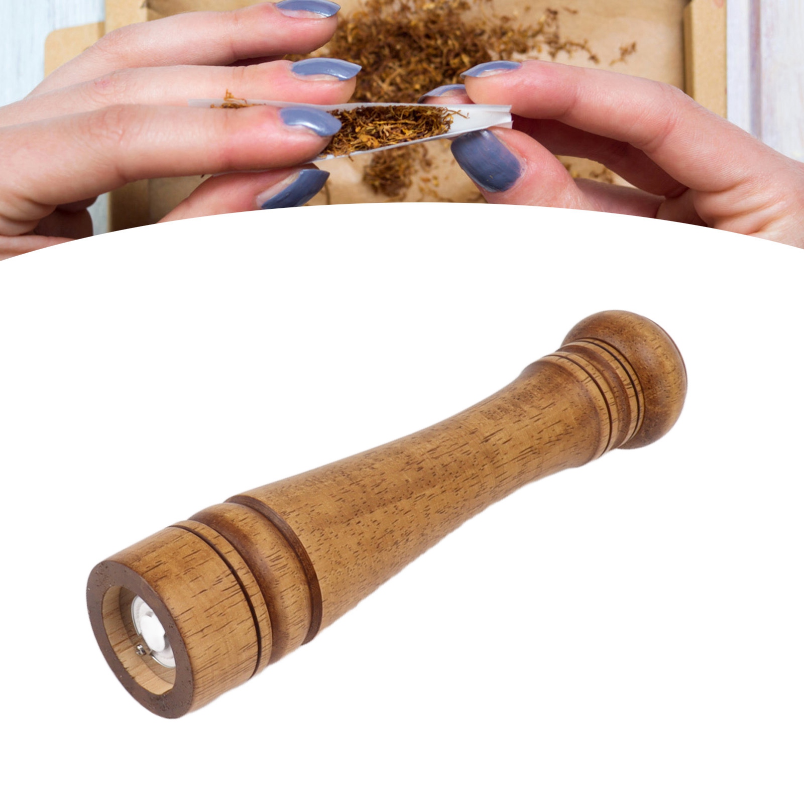 Hölzerne Pfeffermühle Für Zuhause, Manuelle, Drehbare Pfeffermühle Aus Eichenholz, Gewürzpfeffermühle, Große Größe.