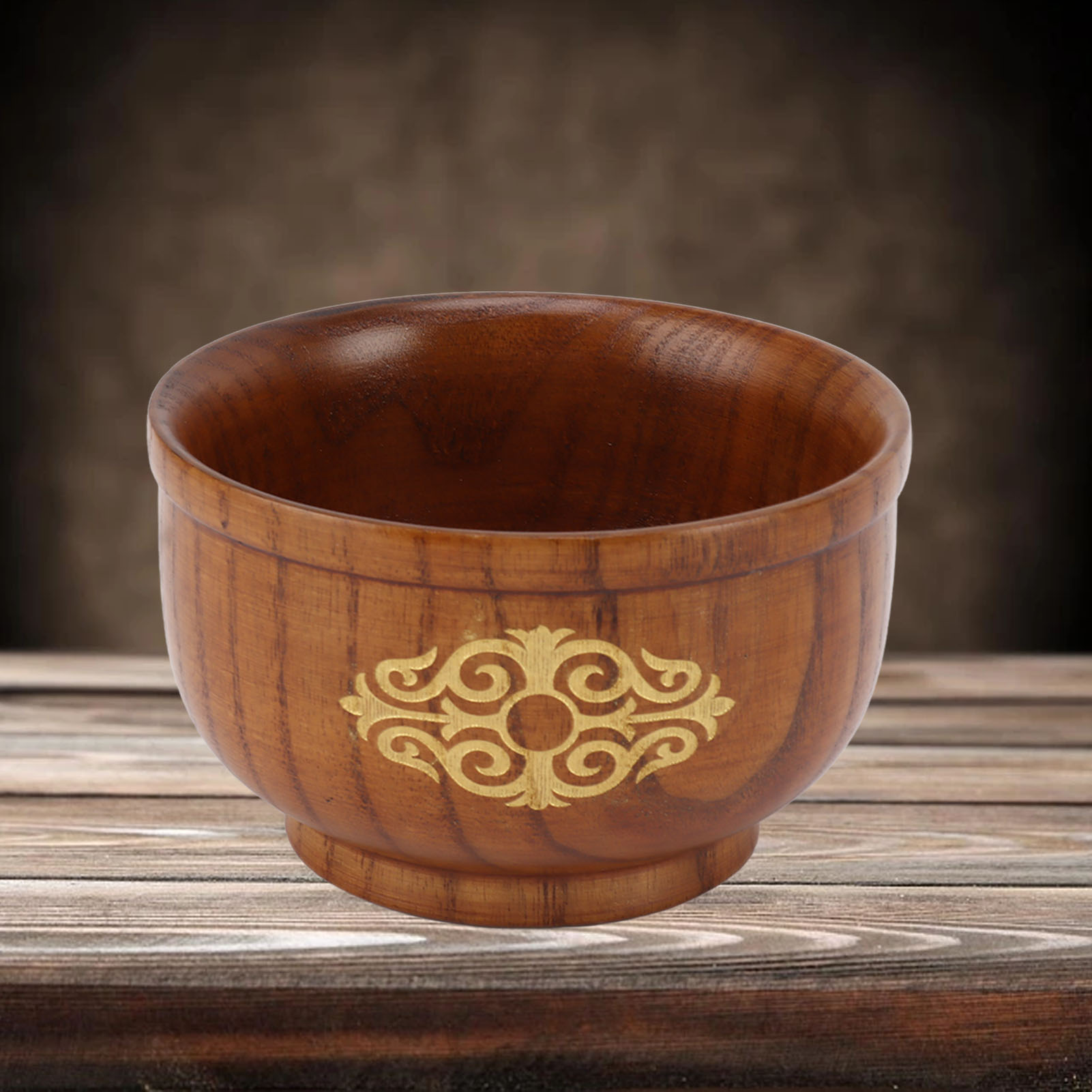 Imperiale Holzschale, Haushaltsschale, Hitzebeständige Milchteeschale Aus Holz, Platin-edition.