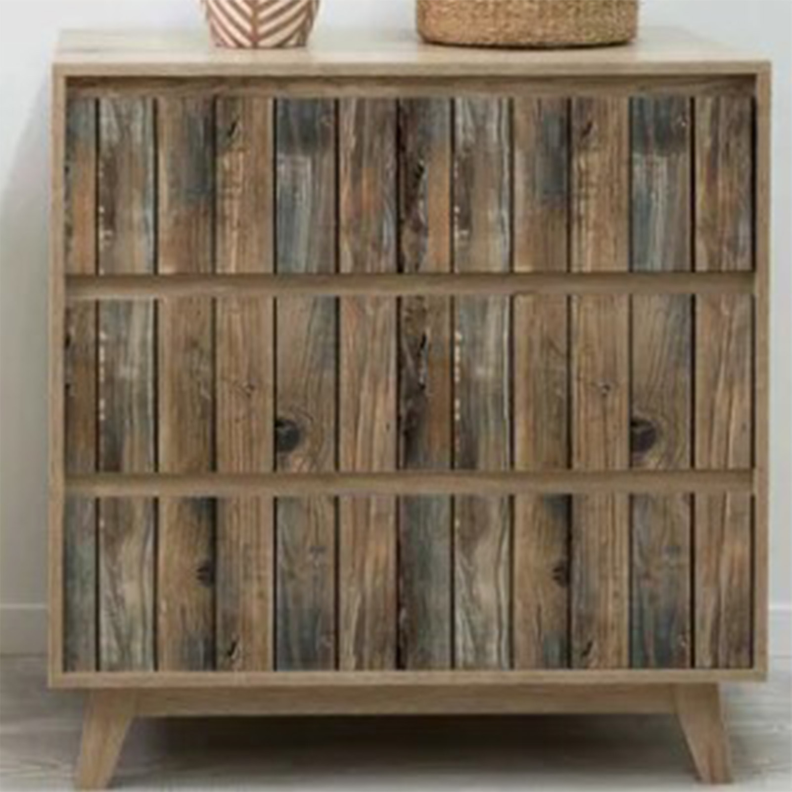 1 Rolle Tapete In Retro-holzoptik, 45 Cm X 12 M, Retro-holzimitat-paneel, 3d-holzeffekt-flachaufkleber, Selbstklebende Tapete, Dekorative Tapete Für Café-hintergründe.