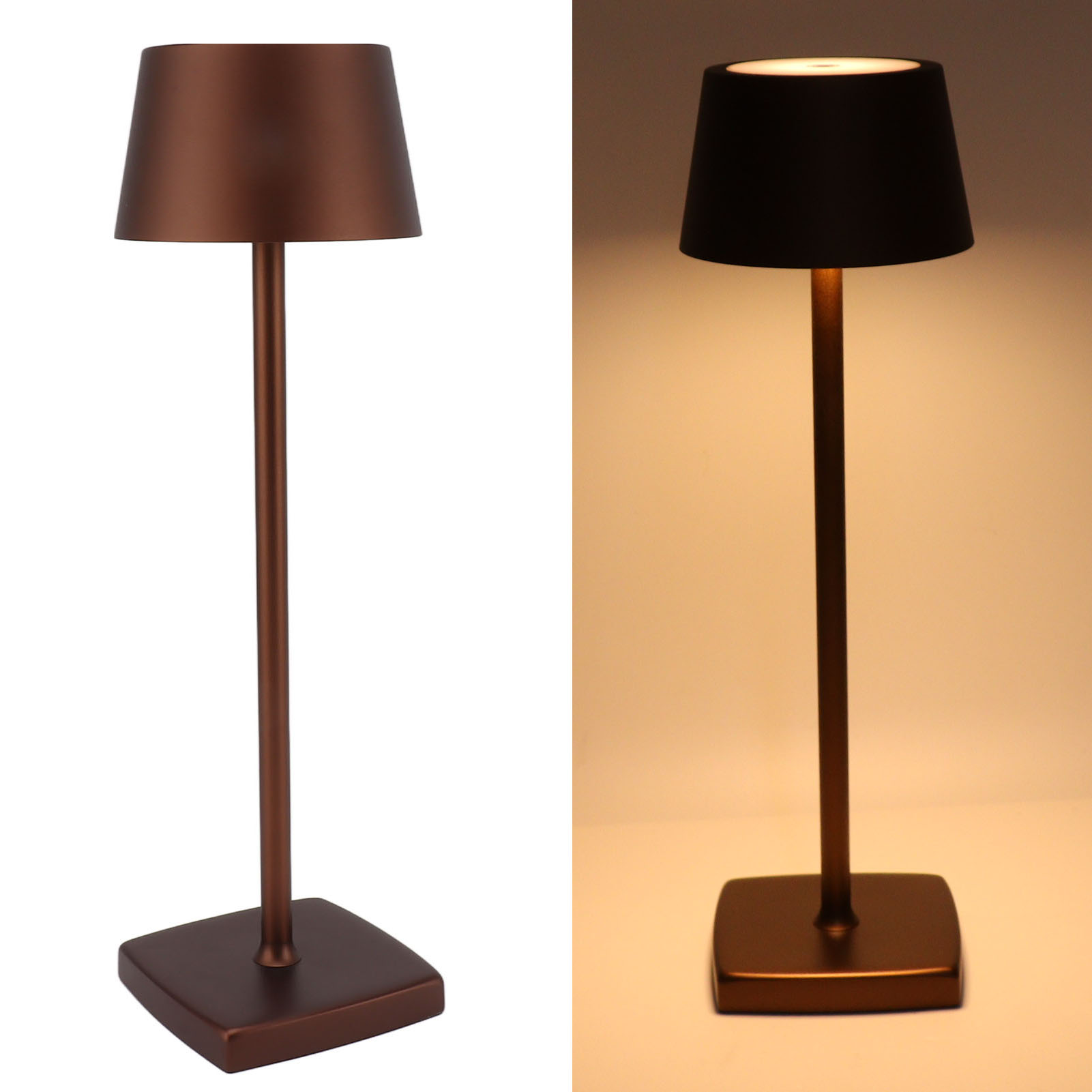 Kabellose Led-schreibtischlampe Mit Touch-schalter, Dimmfunktion Durch Einfache Berührung Einstellbar, Led-lichtleiste Für Den Innen- Und Außenbereich, Kontaktladestation, Ip54 Wasserdichte Camping-ti
