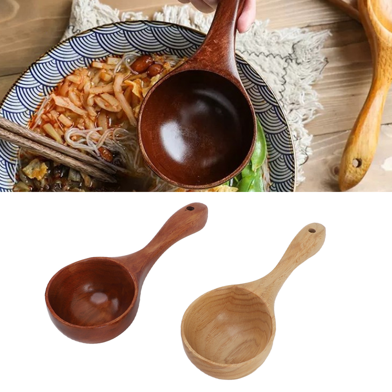 Großer Japanischer Suppenlöffel Aus Holz, Große Suppenkelle Aus Holz, Haushalts-suppenlöffel, Teelöffel.