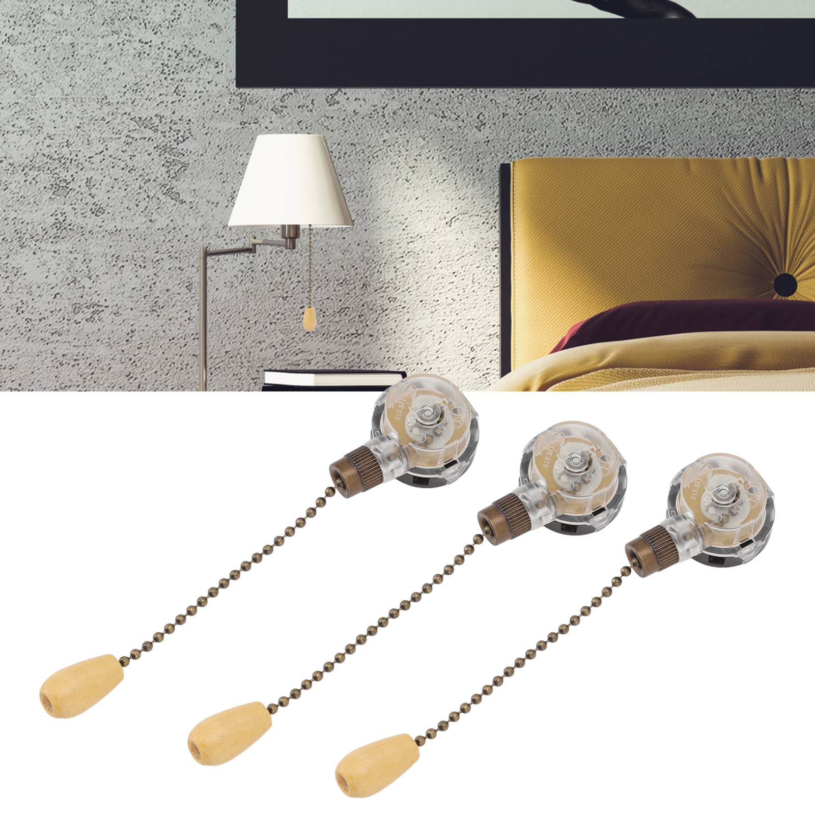 Der Zugkettenschalter Für Deckenventilatoren Kann Zur Steuerung Von Pendelleuchten, Ventilatoren, Lampen Und Wandleuchten Verwendet Werden. (bronzefarben)