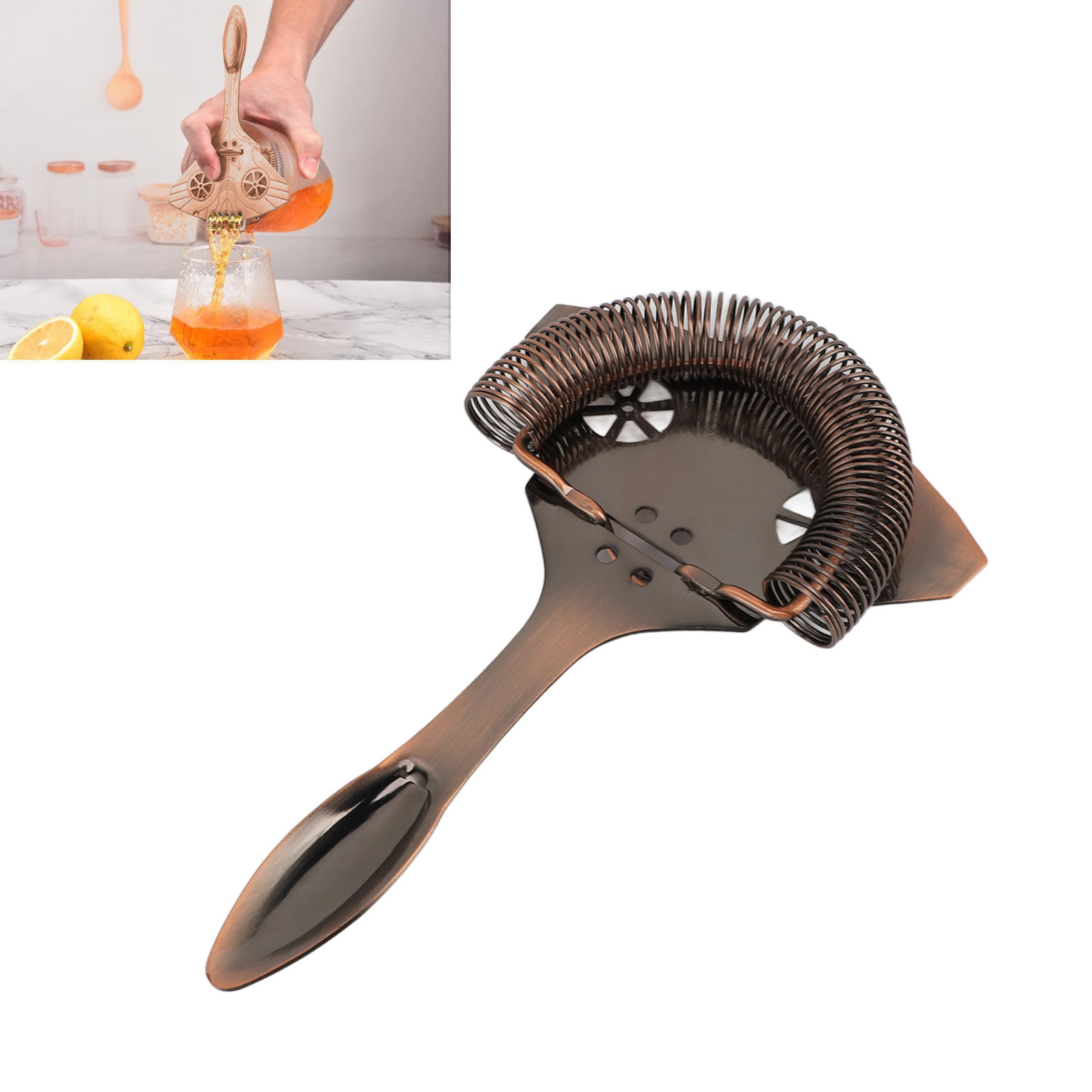 Raketenförmiger Eiswürfellöffel Aus Edelstahl 304, Raketenform, Antikbronze-finish