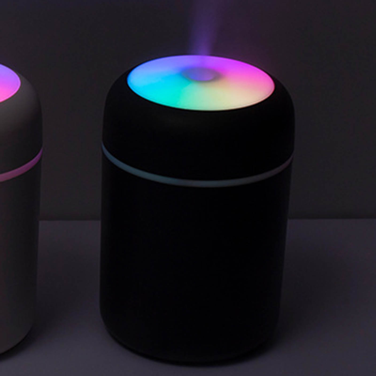 Farbiger Becher-luftbefeuchter, Leiser Usb-luftbefeuchter, Aromatherapie, Luftreiniger Für Büro, Zuhause Und Auto, Dunkelgrau.