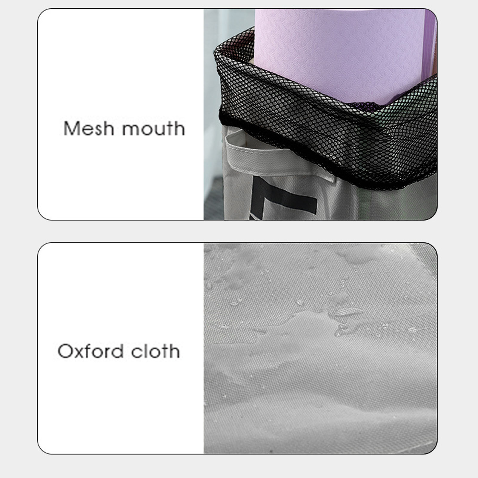 Oxford Wäschekorb Mit Einem Fach, Aufbewahrungsbox Für Kleidung, Aufbewahrung Für Diverse Gegenstände, Geeignet Für Kleine Schlafzimmer, Dunkelgrau.