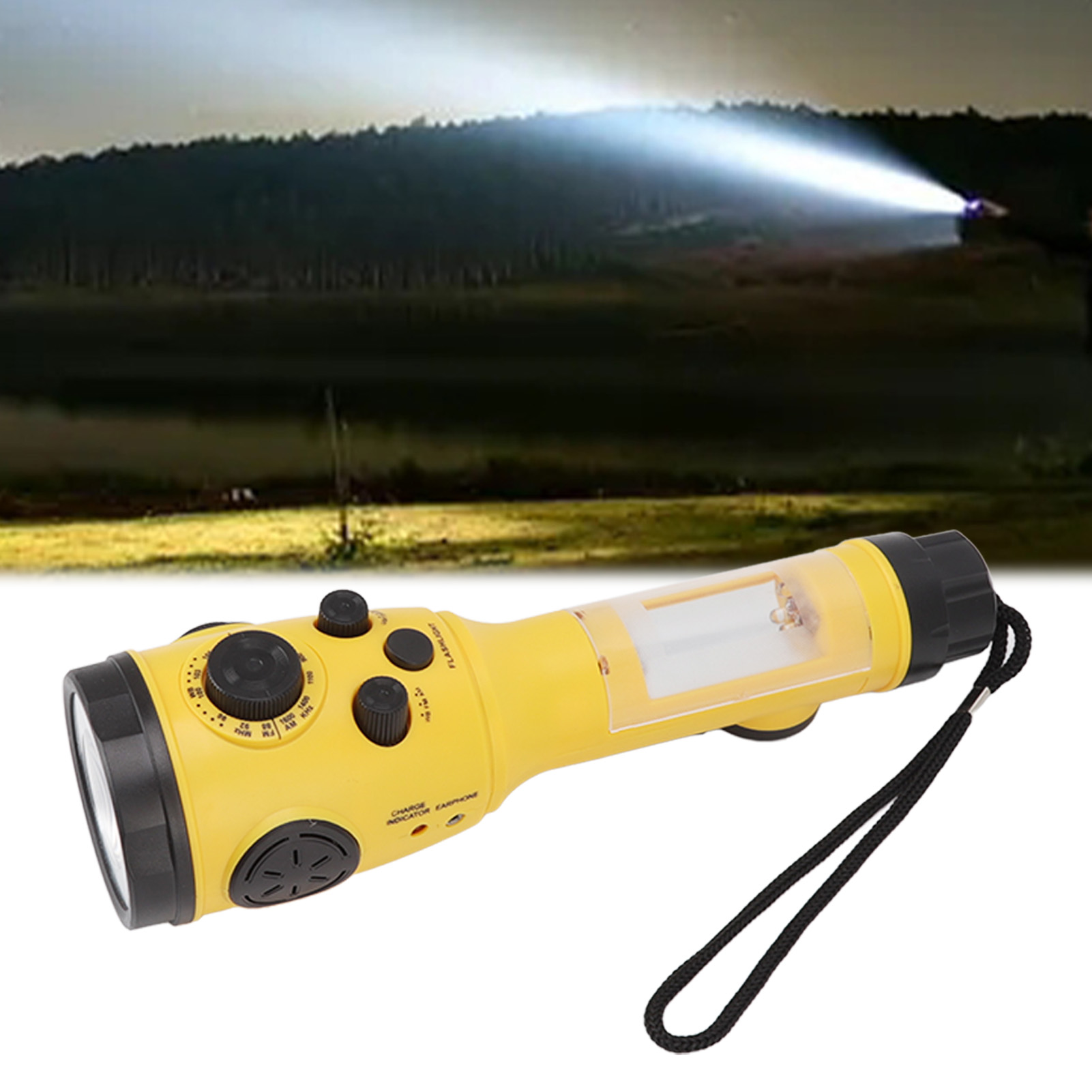 Multifunktionale Led-taschenlampe Zur Katastrophenvorsorge, Am/fm-radio, Sos-alarm, Notarbeitsleuchte