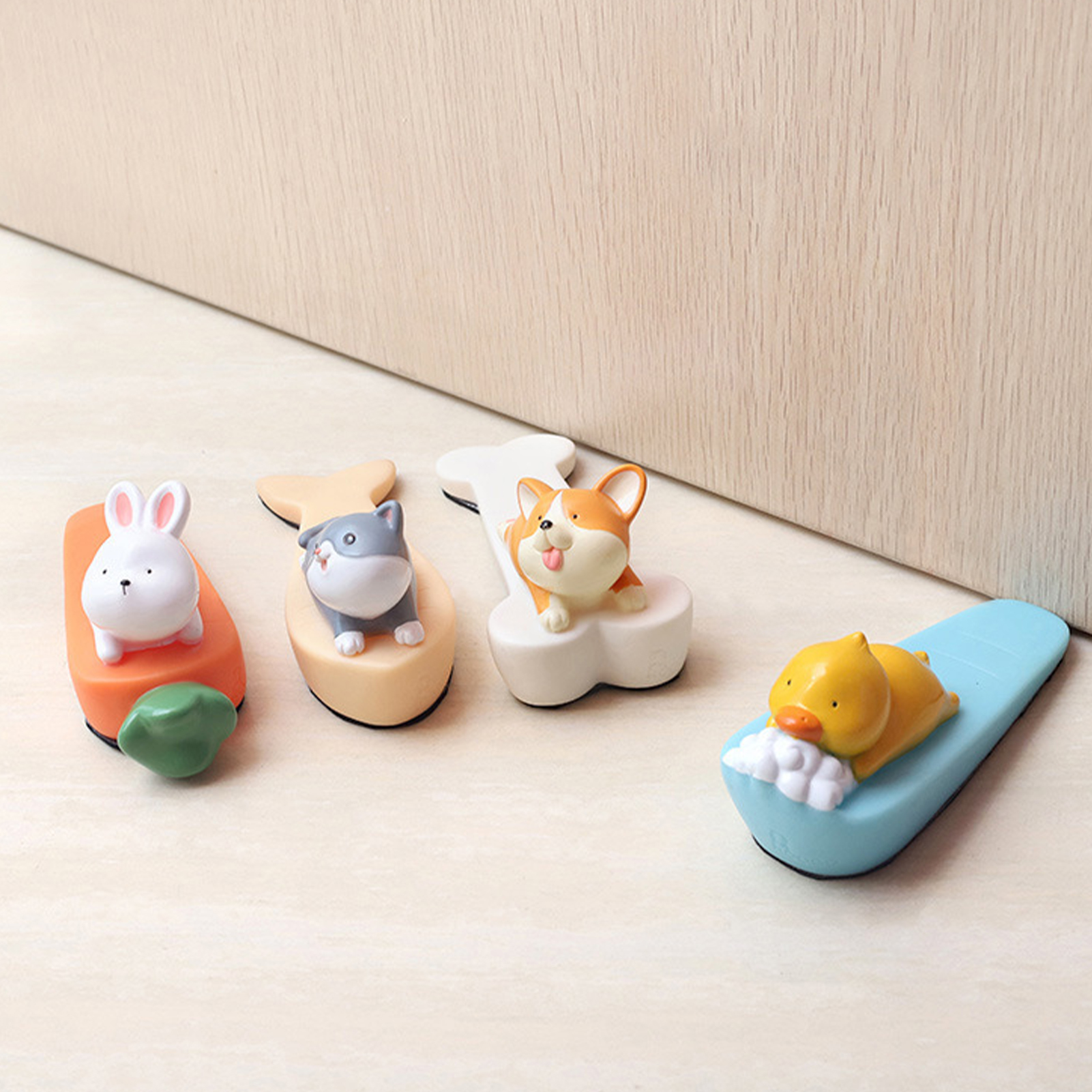 Ruijie Türstopper In Tierform, Kreativer Und Stoßfester Türstopper Für Kindersicherheit Im Wohnzimmer – Ente