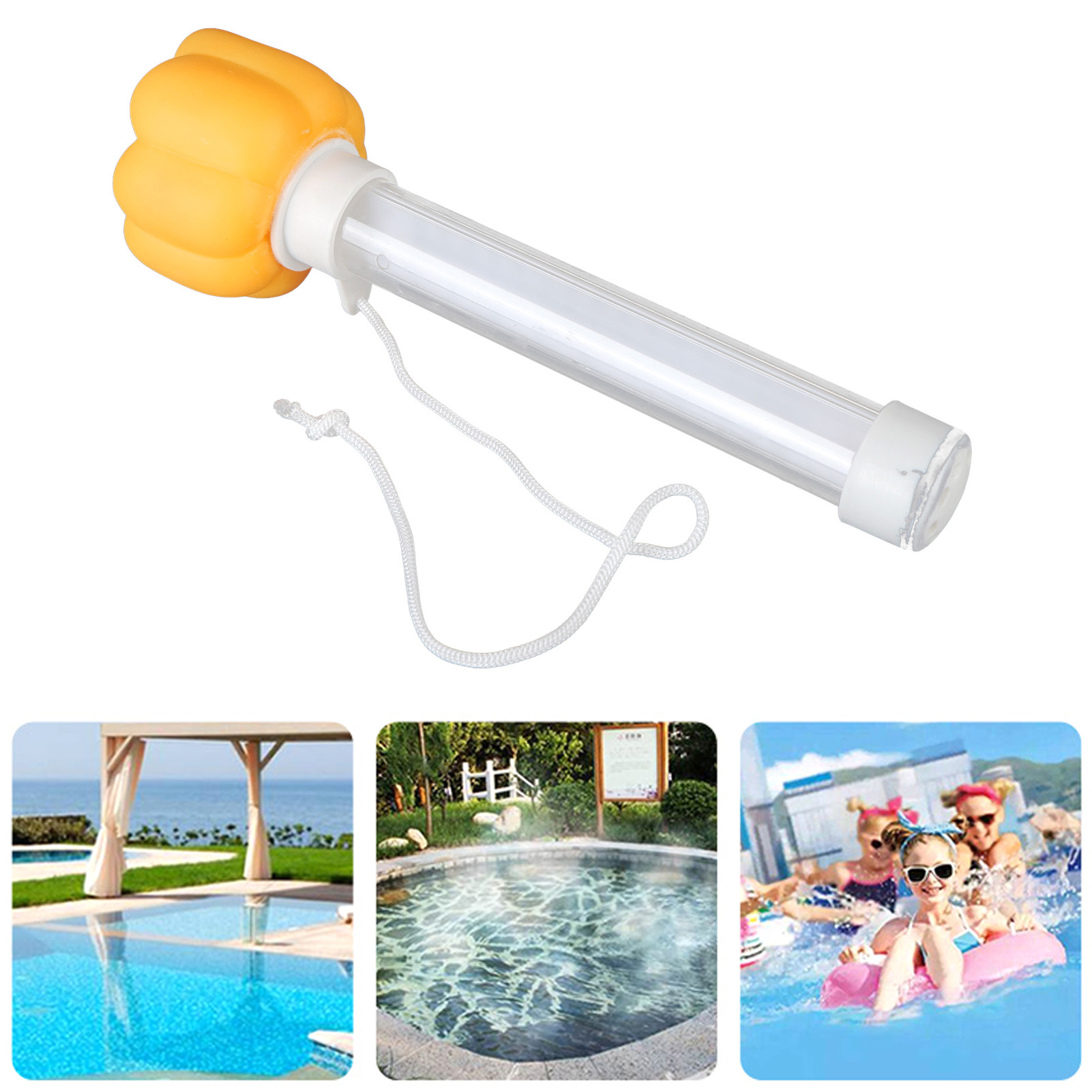 Schwimmendes Thermometer Für Schwimmbad, Spa In Form Von Tieren Und Früchten, Planschbecken, Kinderbecken, Baby-wasserthermometer, Gelber Pfeffer.