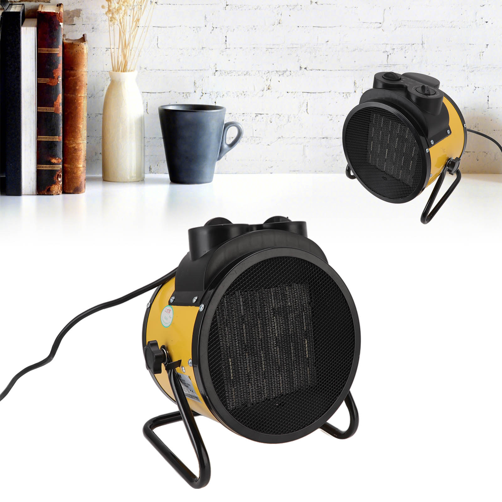 Elektrische Außenheizung Für Den Privaten Und Gewerblichen Gebrauch – Gewächshausventilator, Tragbare Heizlüfter, Europäischer Standard 220 V, 3000 W, Gelb