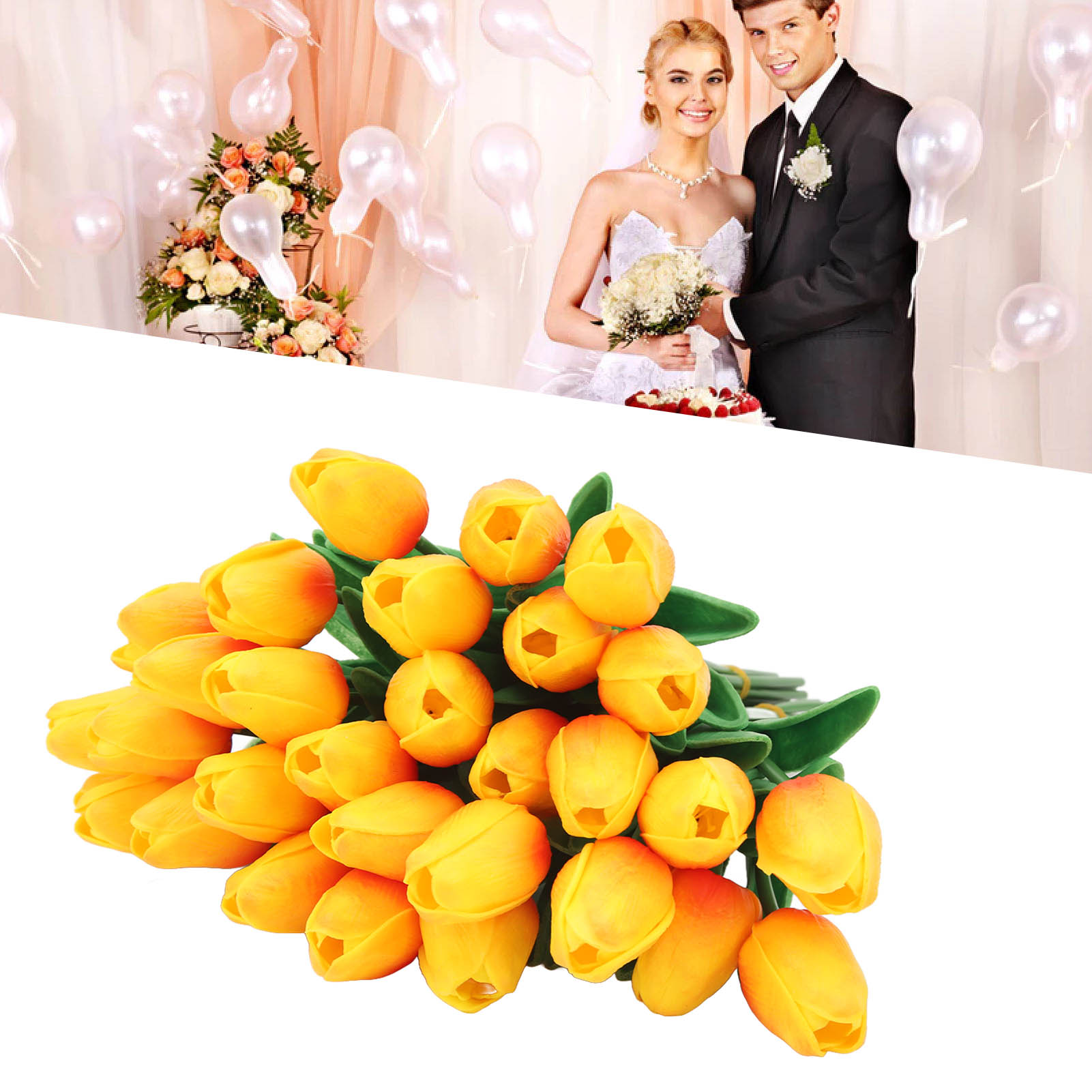 Miniatur-tulpensträuße, Künstliche Blumen Für Die Inneneinrichtung, Hochzeitsdekorationen Und Sonnenuntergangsstimmung.