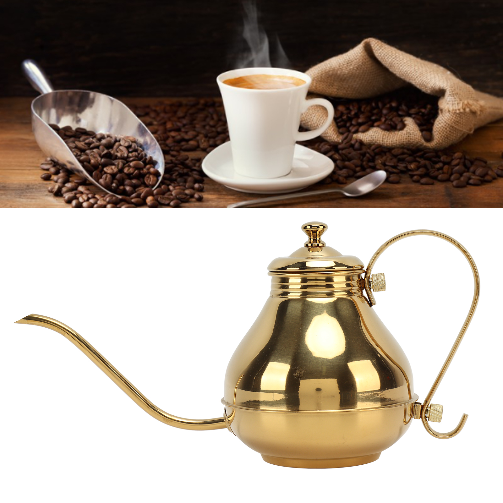 Kaffeekanne Aus Edelstahl, Schmaler Ausguss, Filterkessel, Kaiserliche Teekanne, Speziell Für Kung-fu-tee