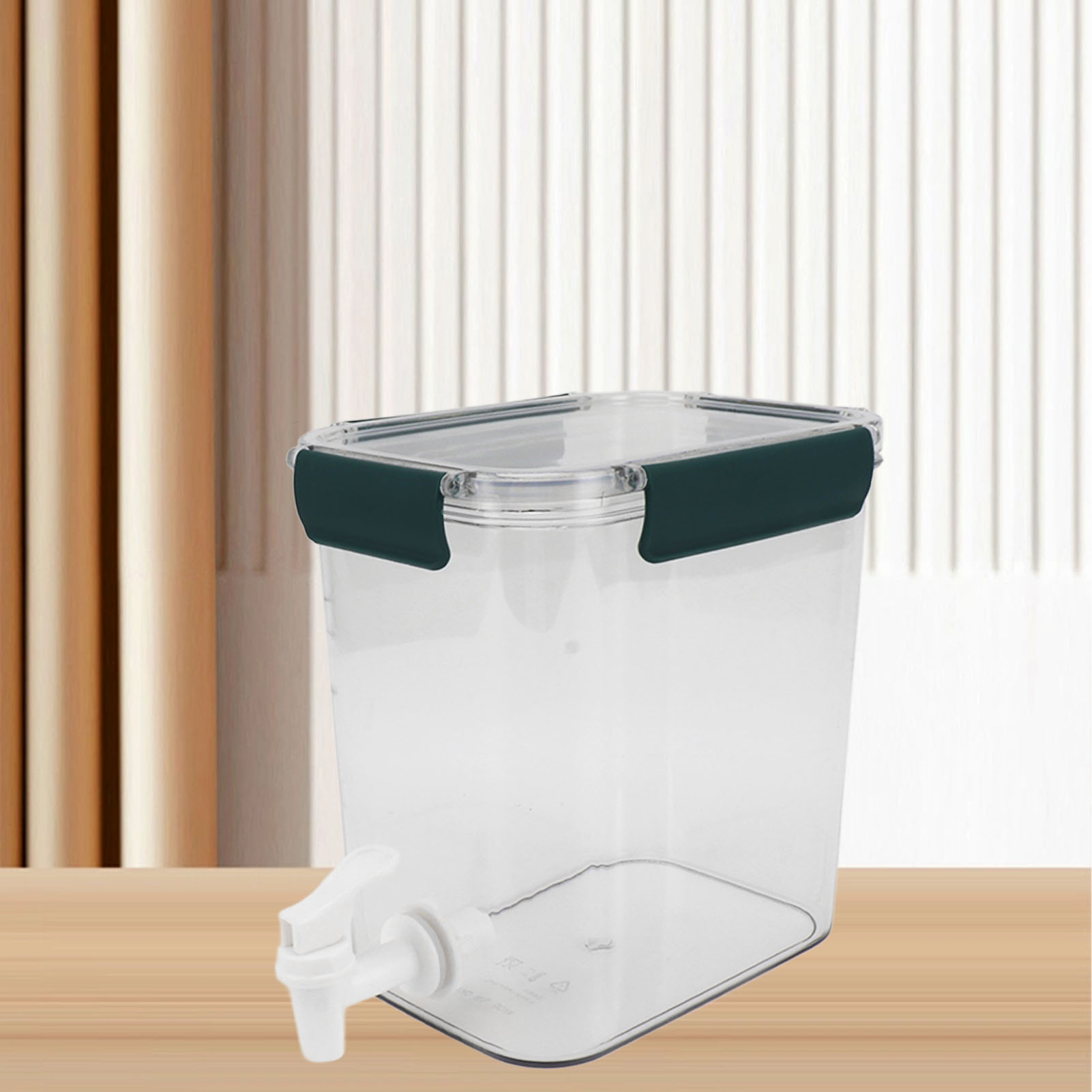 3,5-liter-kaltwasserkaraffe Mit Zapfhahn, Ideal Für Fruchtsäfte, Tee, Getränke, Zitroneneiswürfel, Kaltes Wasser Und Kalte (grüne) Aufgüsse