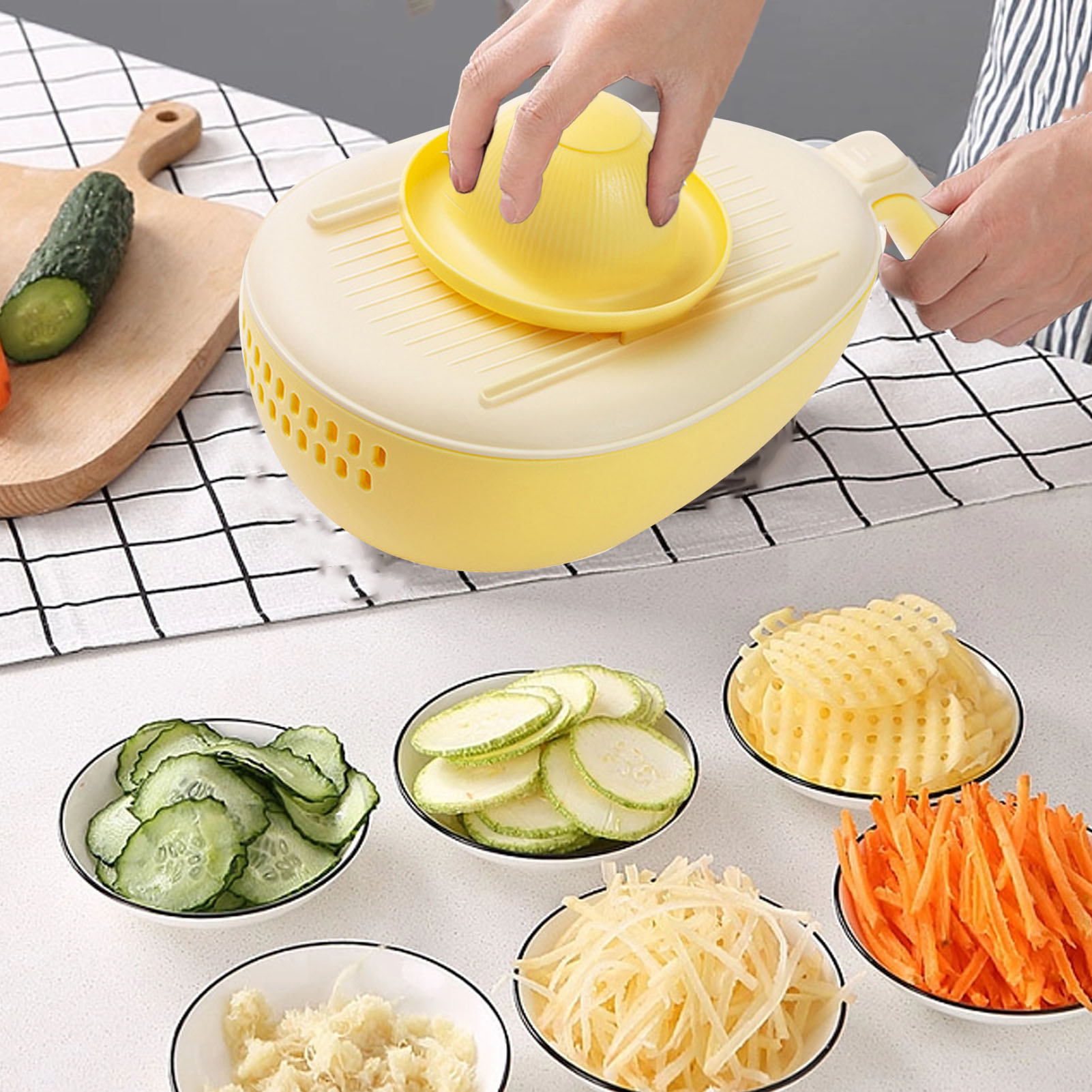 Gemüsereibe, Kartoffelreibe, Hobel, Multifunktionales Küchengerät Für Den Hausgebrauch, Zum Reiben Von Radieschen, Gurken Und Anderem Gemüse.