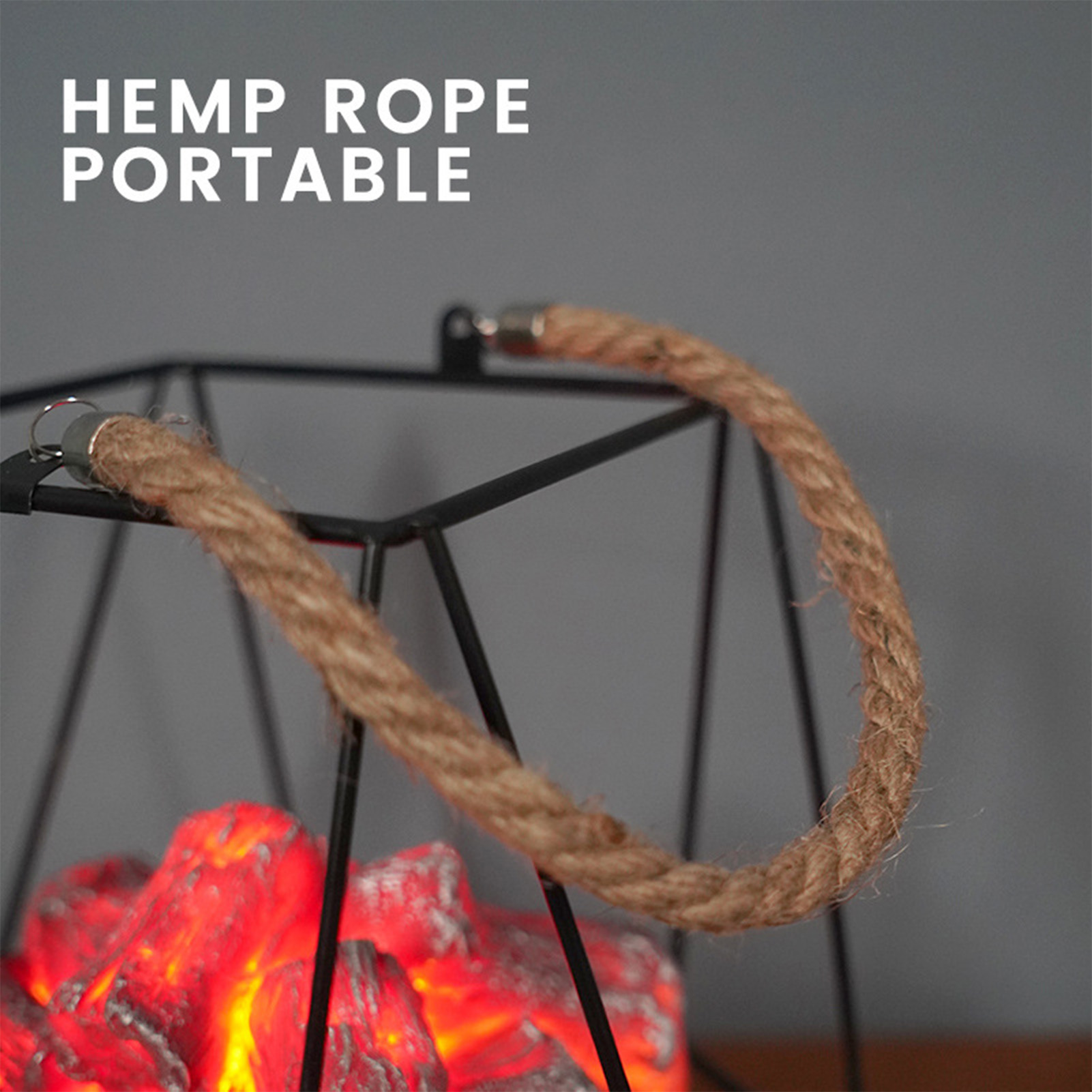 Dekorative Led-lampe In Form Einer Holzkohleflamme Im Europäischen, Grenzüberschreitenden Stil, Schmiedeeisernes Ornament, Dekoratives Accessoire B