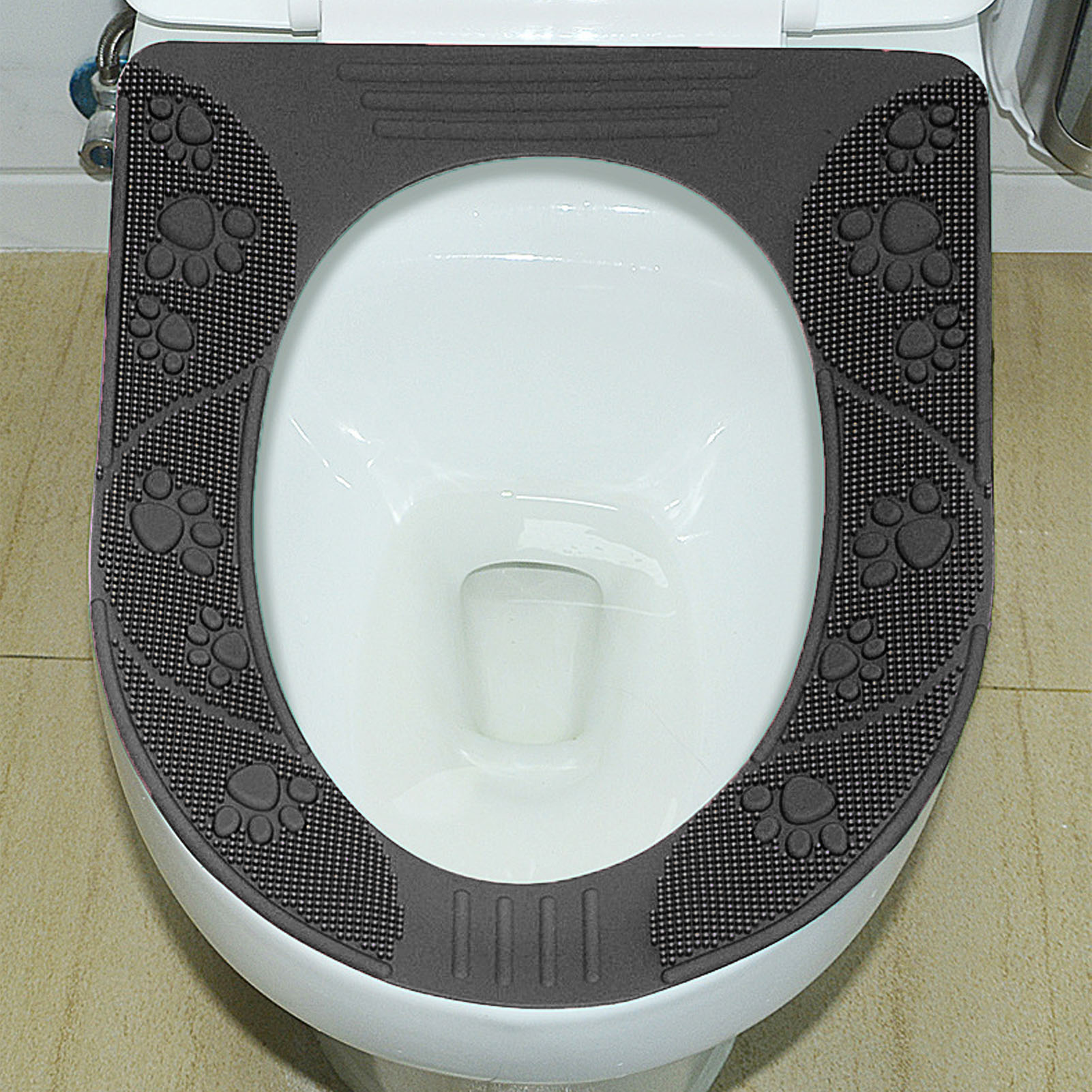 Universeller Ganzjahres-wc-sitzbezug Aus Umweltfreundlichem Silikon, Rutschfest, Grau.