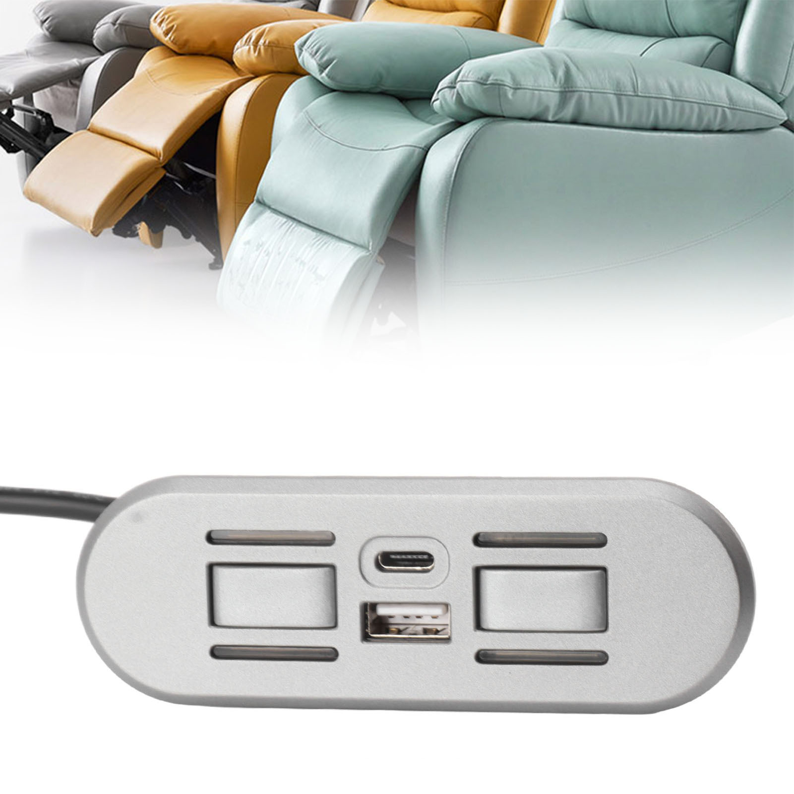 Elektrische Sofasteuerung Mit Usb- Und Typ-c-handyladefunktion, Led-lichtleiter, Lichtsteuerung Für Elektrische Sofas Und Betten, Hebemechanismus, Fernbedienung, 5 Gerade Stifte 12-29v.