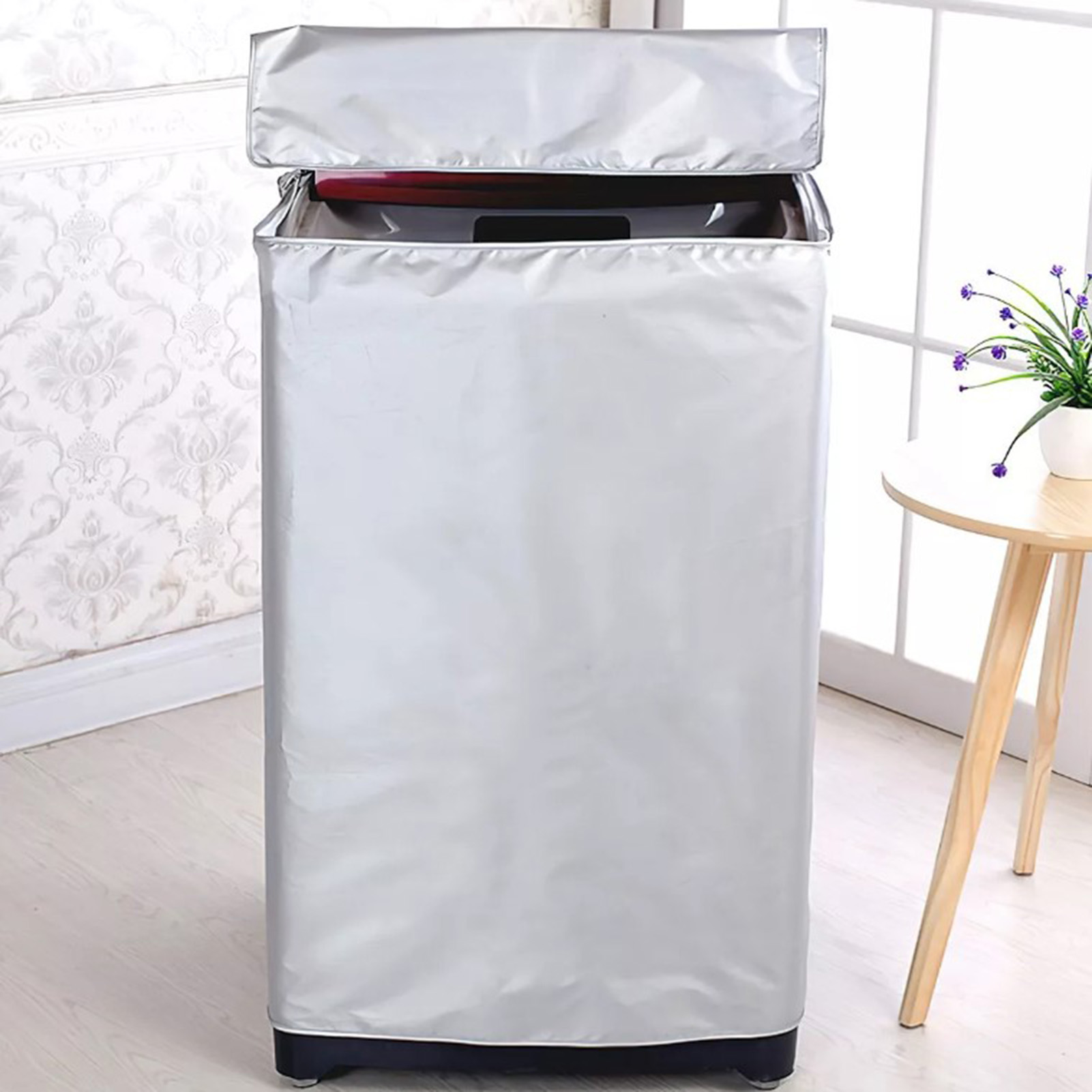 Wasserdichte Und Sonnenschützende Abdeckung Für Vollautomatische Frontlader- Und Toplader-waschmaschinen, Kompatibel Mit Haier- Und Little-swan-modellen, Größe Xl.