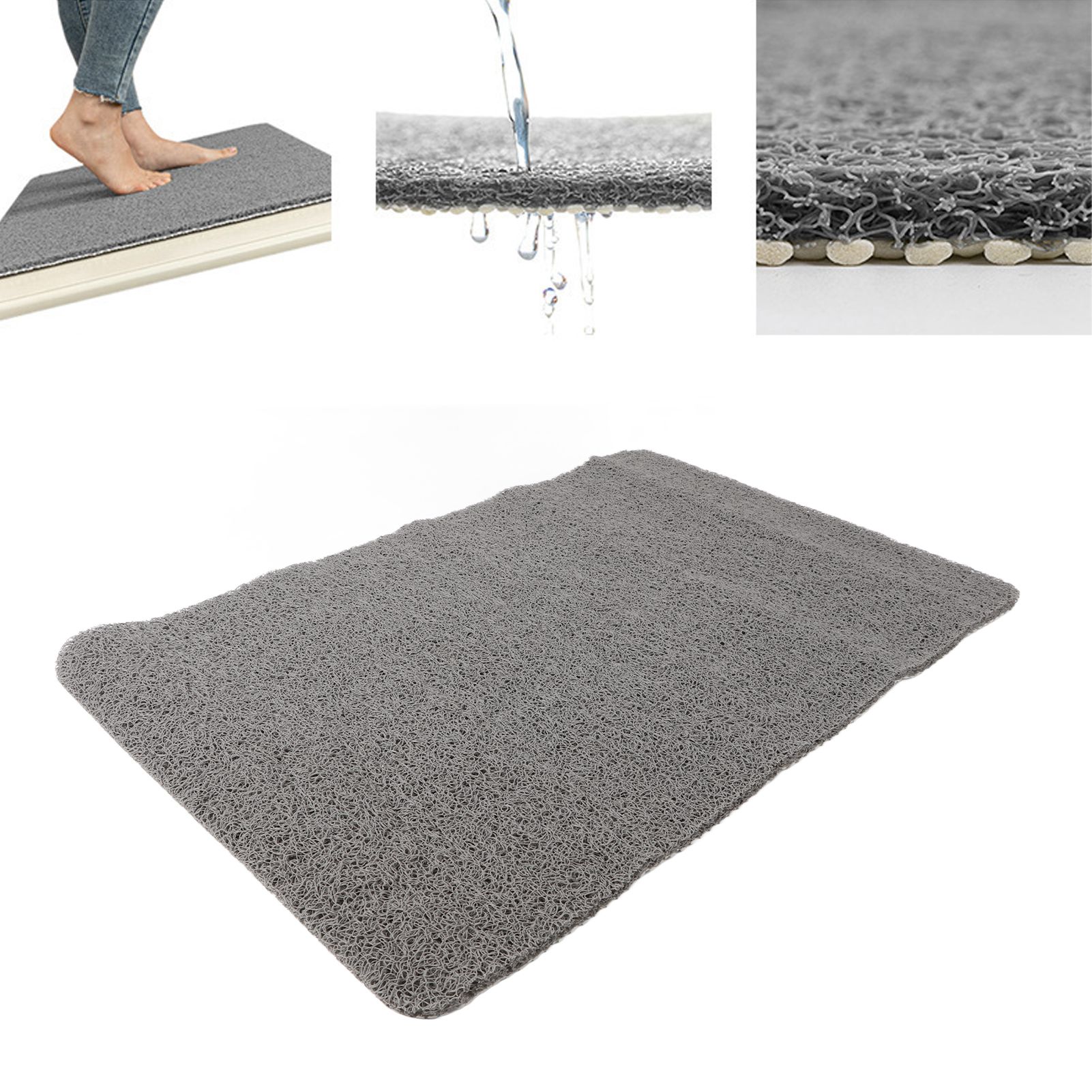 Rutschfeste Badmatte Für Den Innenbereich, Wasserdichte Wc-matte, Duschmatte, Badematte Mit Seidenschlaufe