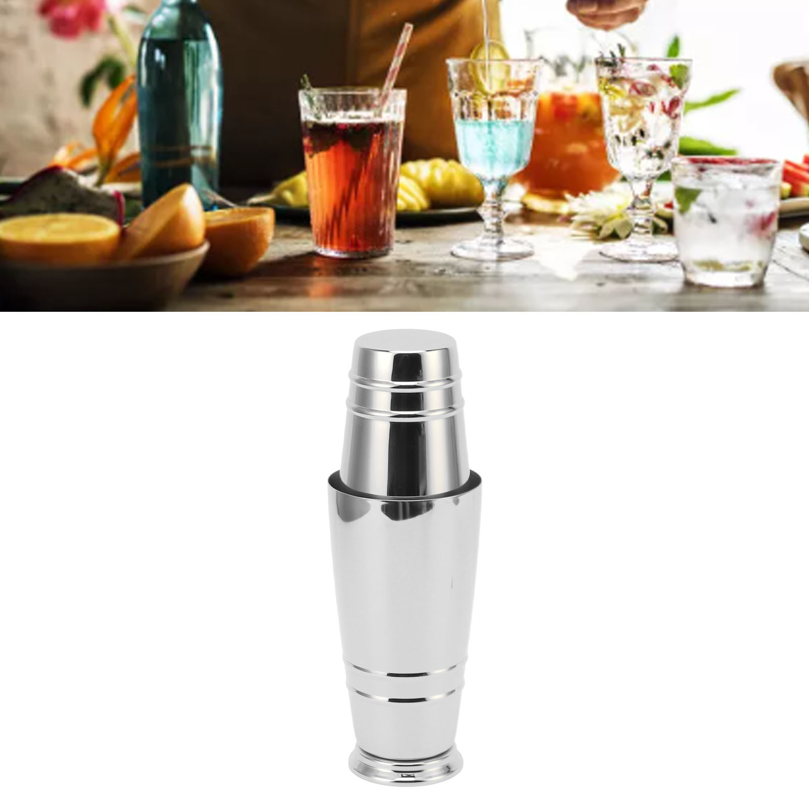 Weingläser Aus Edelstahl 304, Japanischer, Amerikanischer Und Bostoner Stil, Cocktailshaker-set, Baron-shaker, Hochglanzpoliert, Geprägt, Mit Basisgläsern