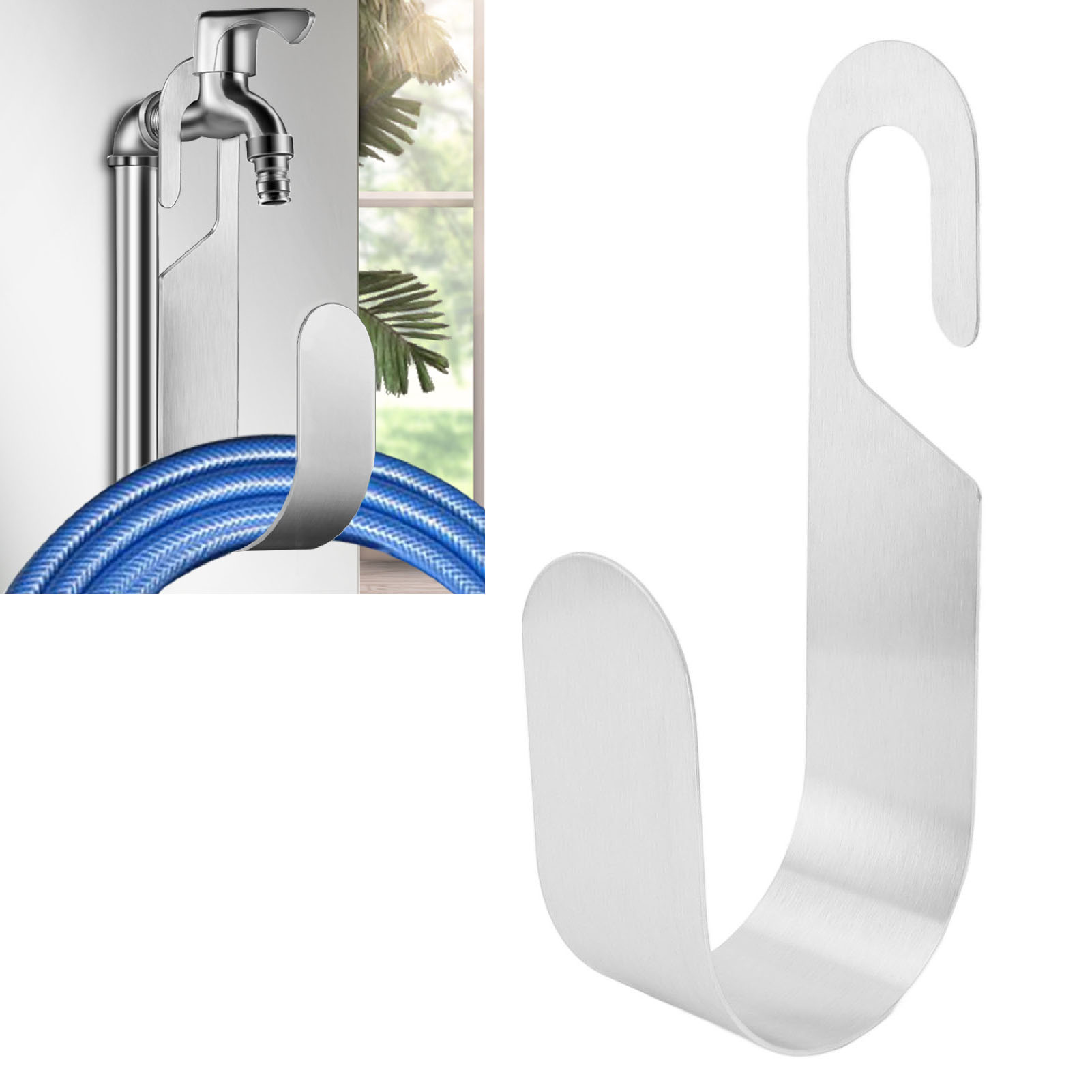 Aufbewahrungsgestell Für Flexible Schläuche Aus Edelstahl 304, Wandhalterung Für Wasserschläuche, Haken Für Autowascharmaturen, Balkonwandhalterung