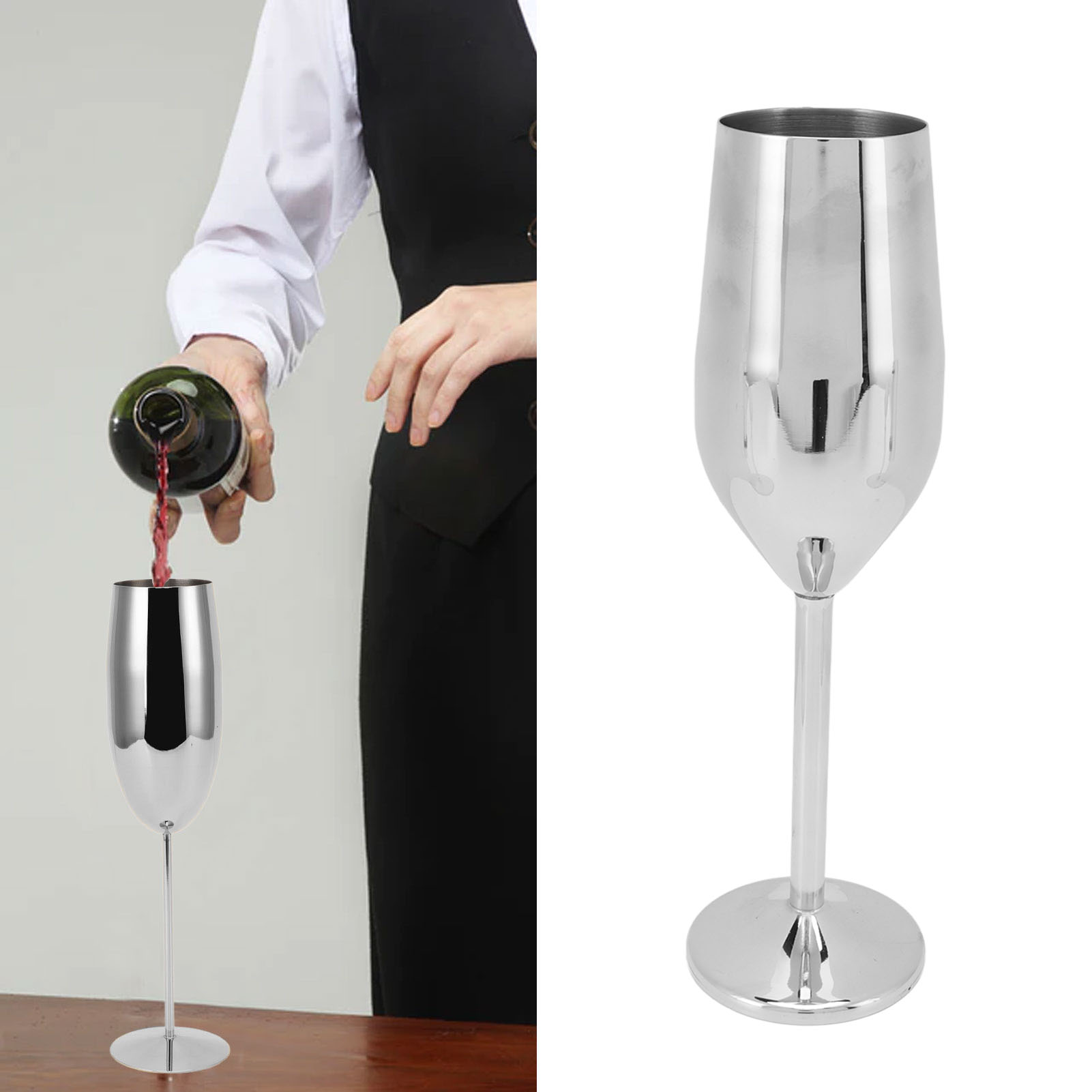 Champagnerglas Aus Edelstahl 304 (silber)