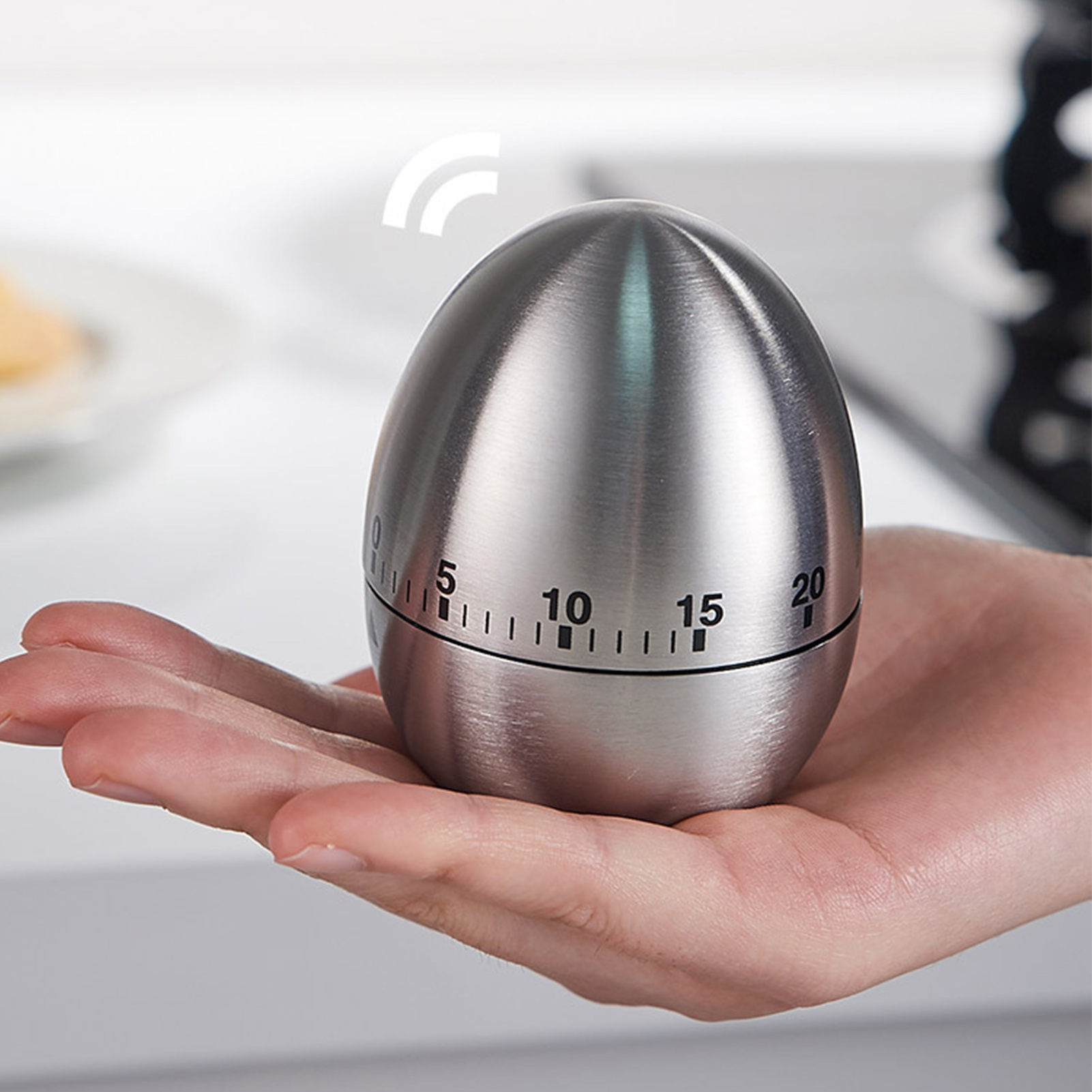 Mechanischer Timer In Eiform, Kreativer Mechanischer Küchentimer, Timer In Eiform, 60-minuten-timer Für Schüler, Erinnerungshilfe Zum Backen Und Kochen.