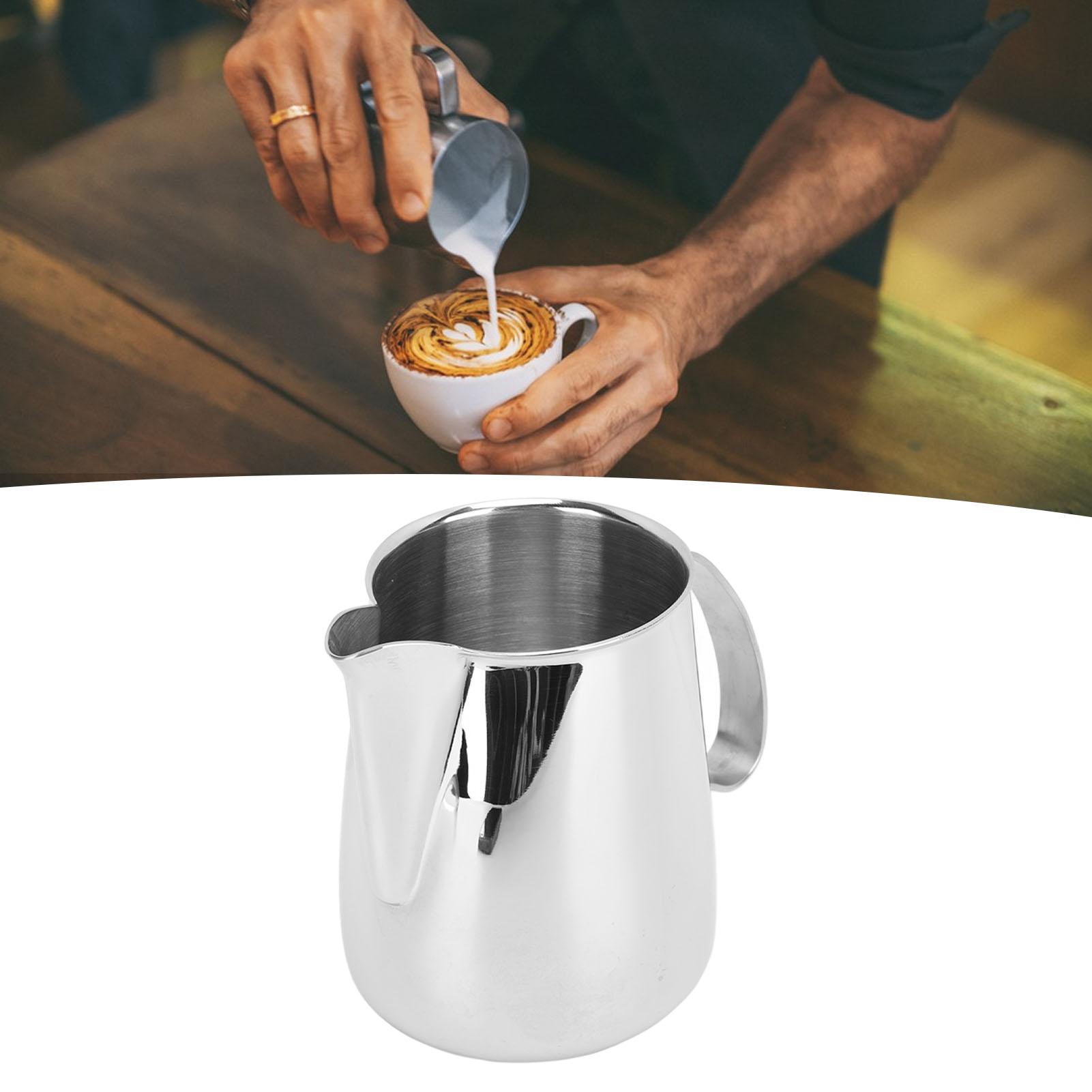 700 Ml Edelstahl 304 Latte-art-becher Mit Spitzem Ausguss