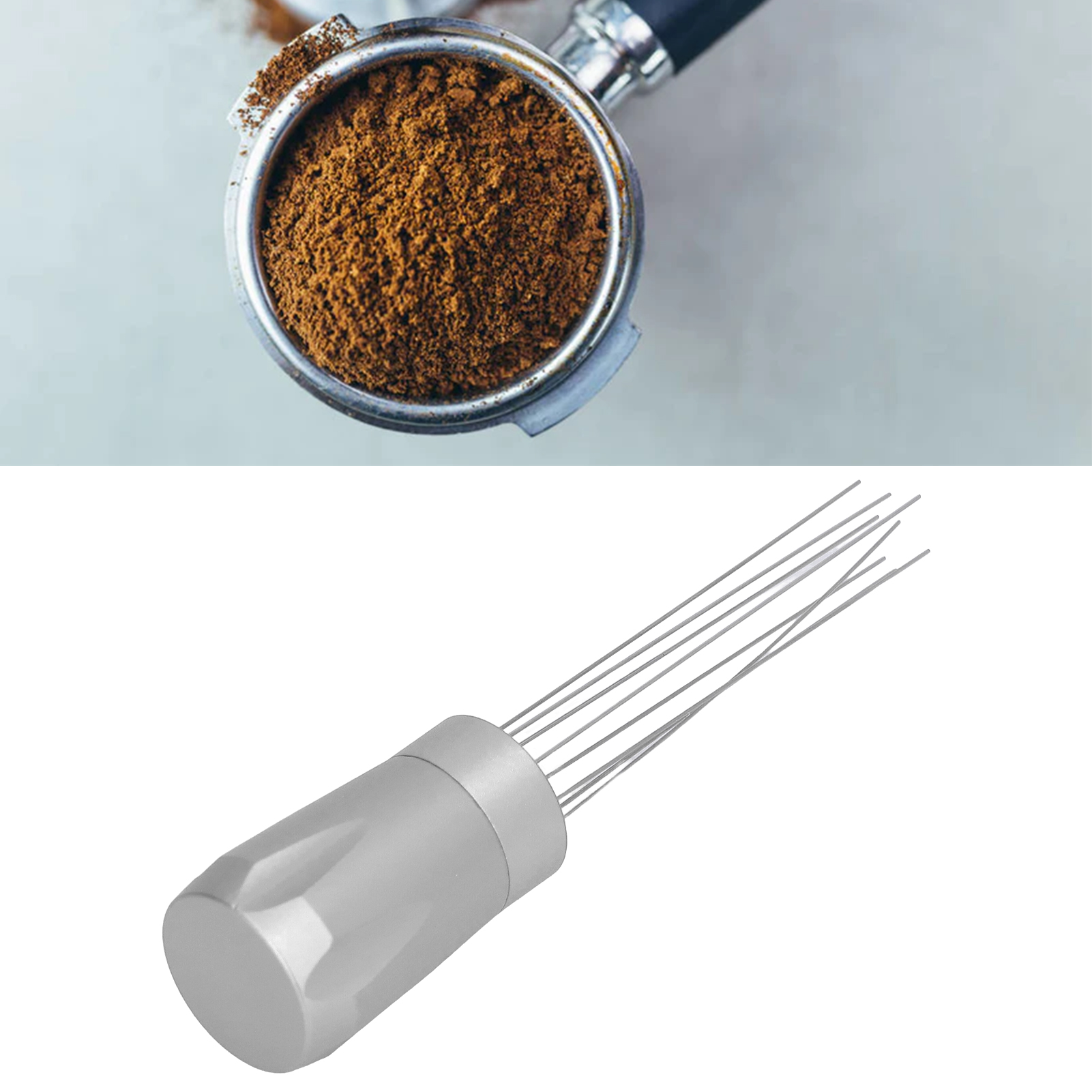 Kaffeedosiernadel, Zubehör Für Espressomaschinen Aus Edelstahl, Diffusor, Pulverspender In Nadelform, Silberfarben Mit Magnet.