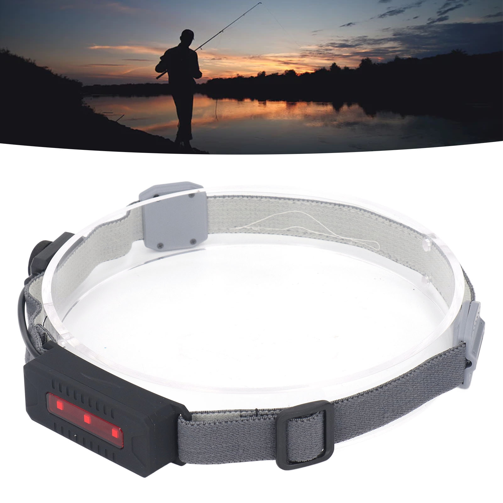 Wiederaufladbare Stirnlampe Zum Laufen Bei Nacht, Rotes Signallicht, Tragbare, Hochintensive Cob-angellampe Für Den Outdoor-einsatz, Camping-stirnlampe