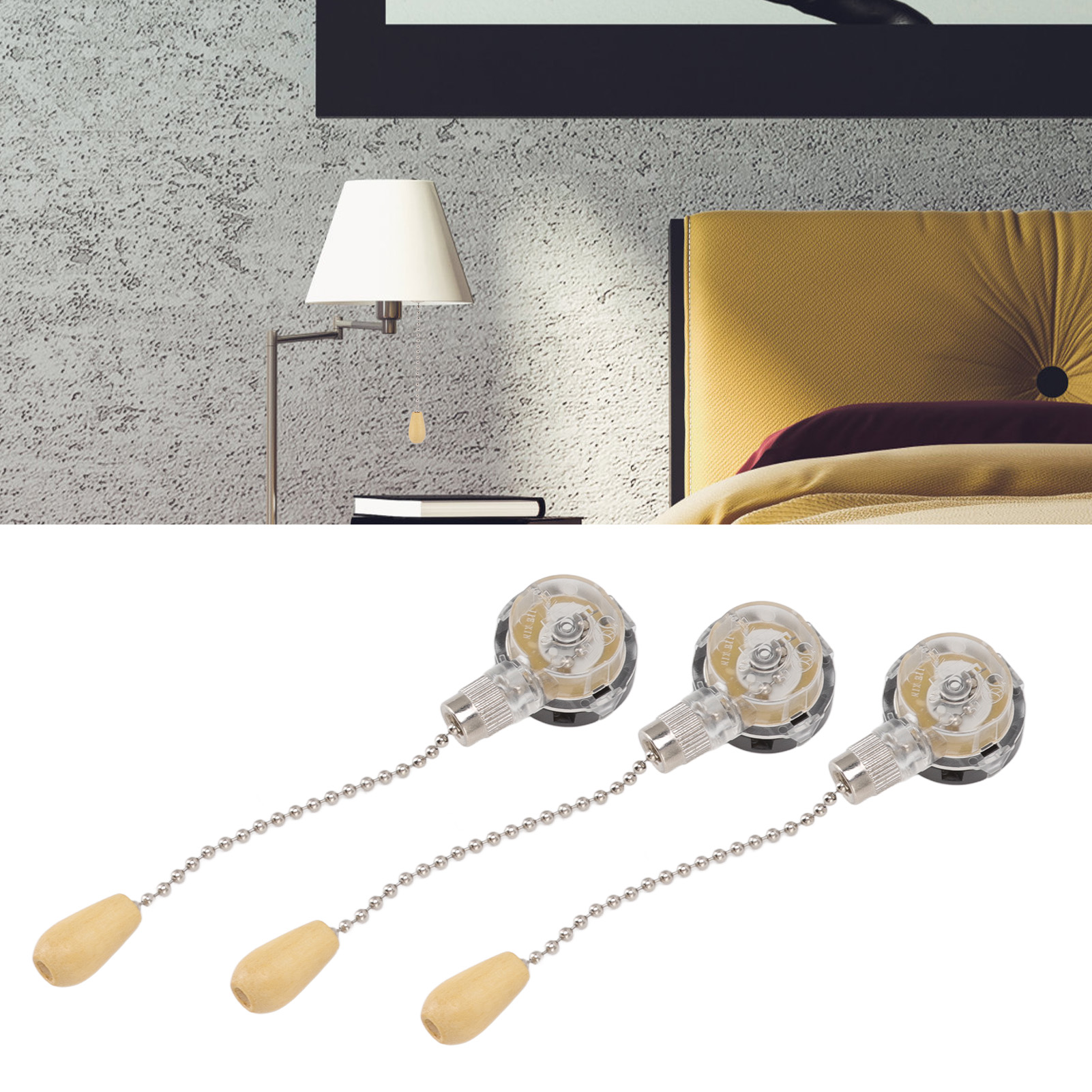 Der Zugkettenschalter Für Deckenventilatoren Dient Zur Steuerung Der Verchromten Zugketten Von Kronleuchtern, Ventilatoren, Lampen Und Wandleuchten.