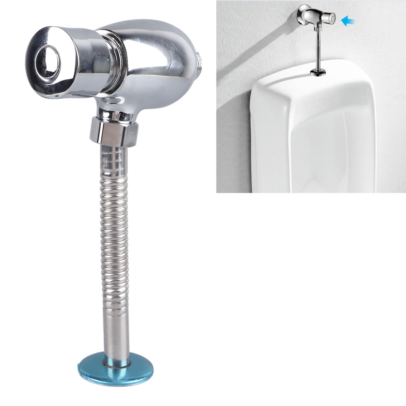 Spülventil Für Urinale Komplett Aus Kupfer, Verdecktes Manuelles Verzögerungsspülventil, Automatisches Absperrventil Für Öffentliche Toiletten