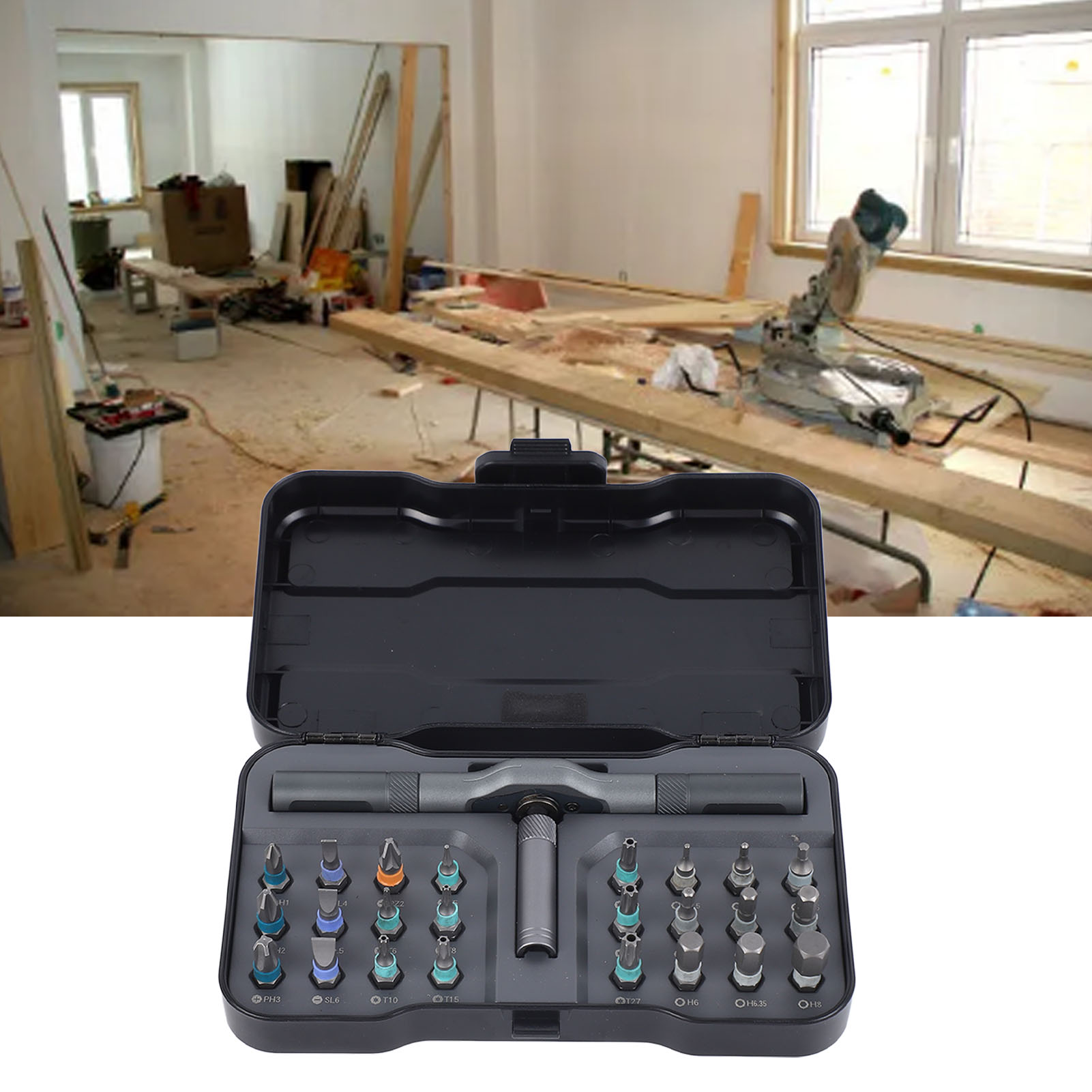 Duke Rs1 24-in-1 Ratschenschraubendreher-set, Multifunktionales Stahlwerkzeug Für Den Haushalt Inklusive Schraubenschlüssel Und Schraubendreher.