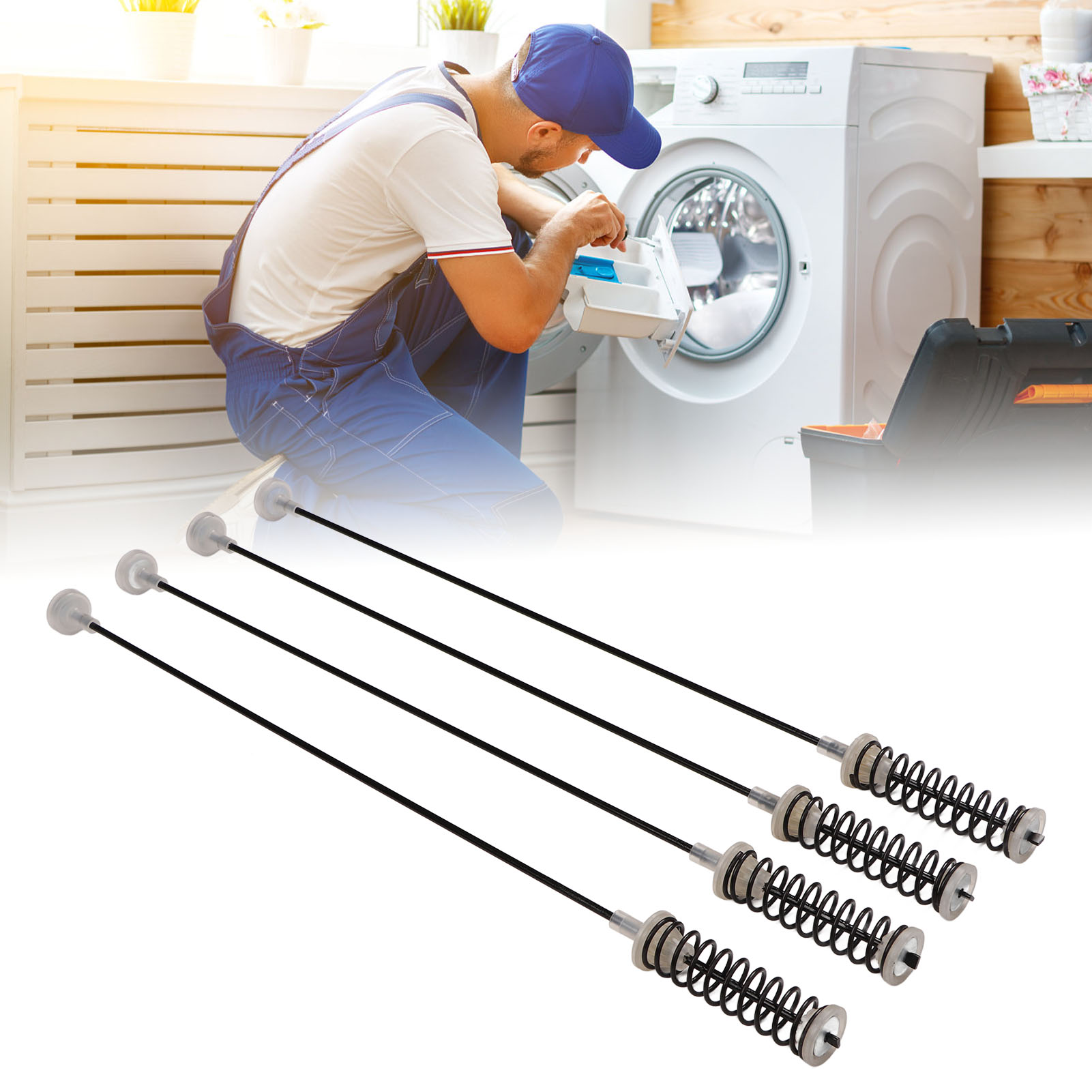 Odesson Waschmaschinen-aufhängestange, Zubehör Für Haushaltsgeräte, 4er-set