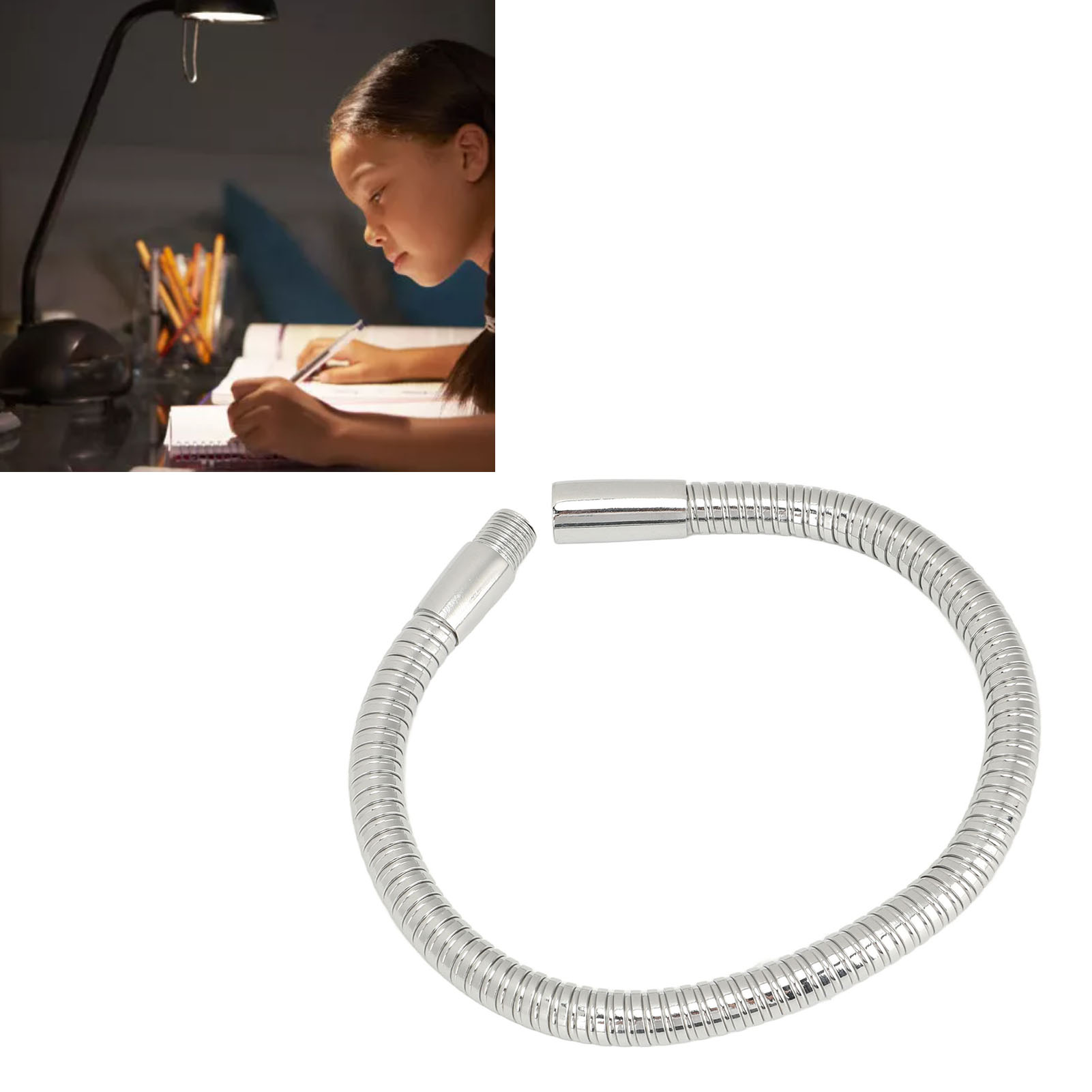 Flexibler Schwanenhals-led-schreibtischleuchte (35 Cm) – Zubehör Für Schreibtischlampen – Beleuchtungszubehör – Flexibler Led-ring – Metallrohr