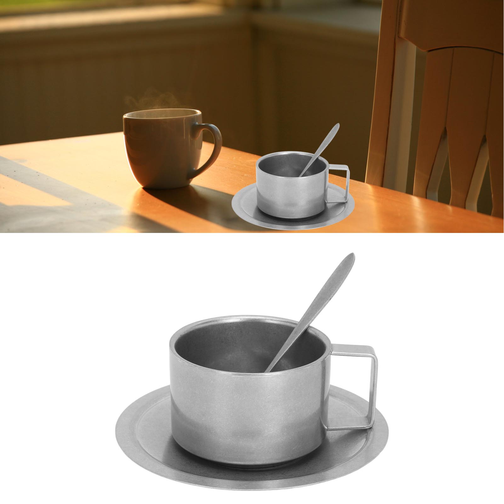 Kaffeebecher Im Europäischen Stil Aus Edelstahl 304, Doppelwandiger, Isolierter Milchbecher, 200 Ml