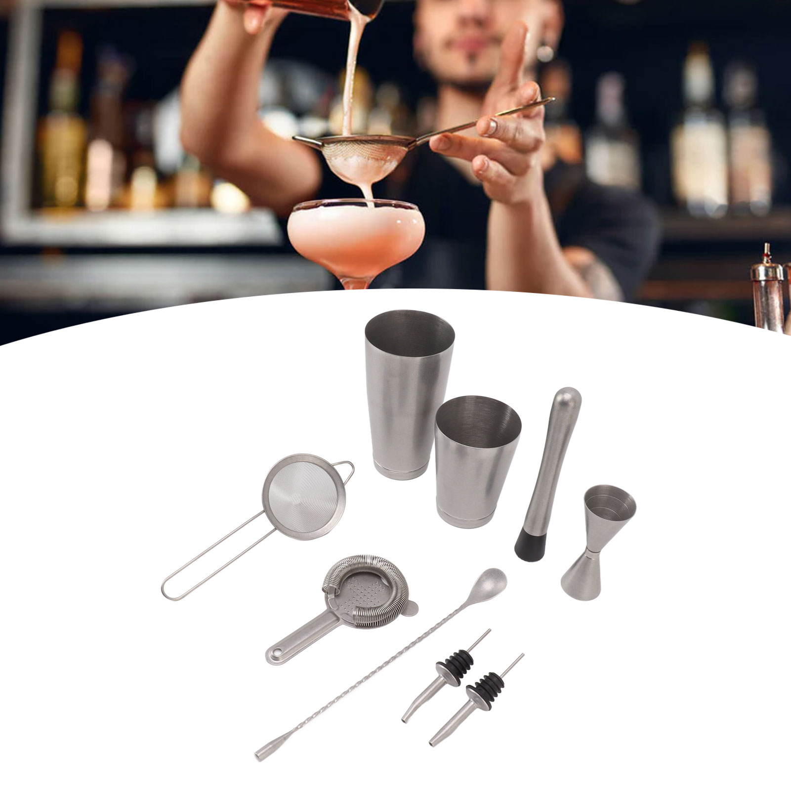 Cocktailshaker Aus Edelstahl, Boston-cocktailflasche Für Die Bar C