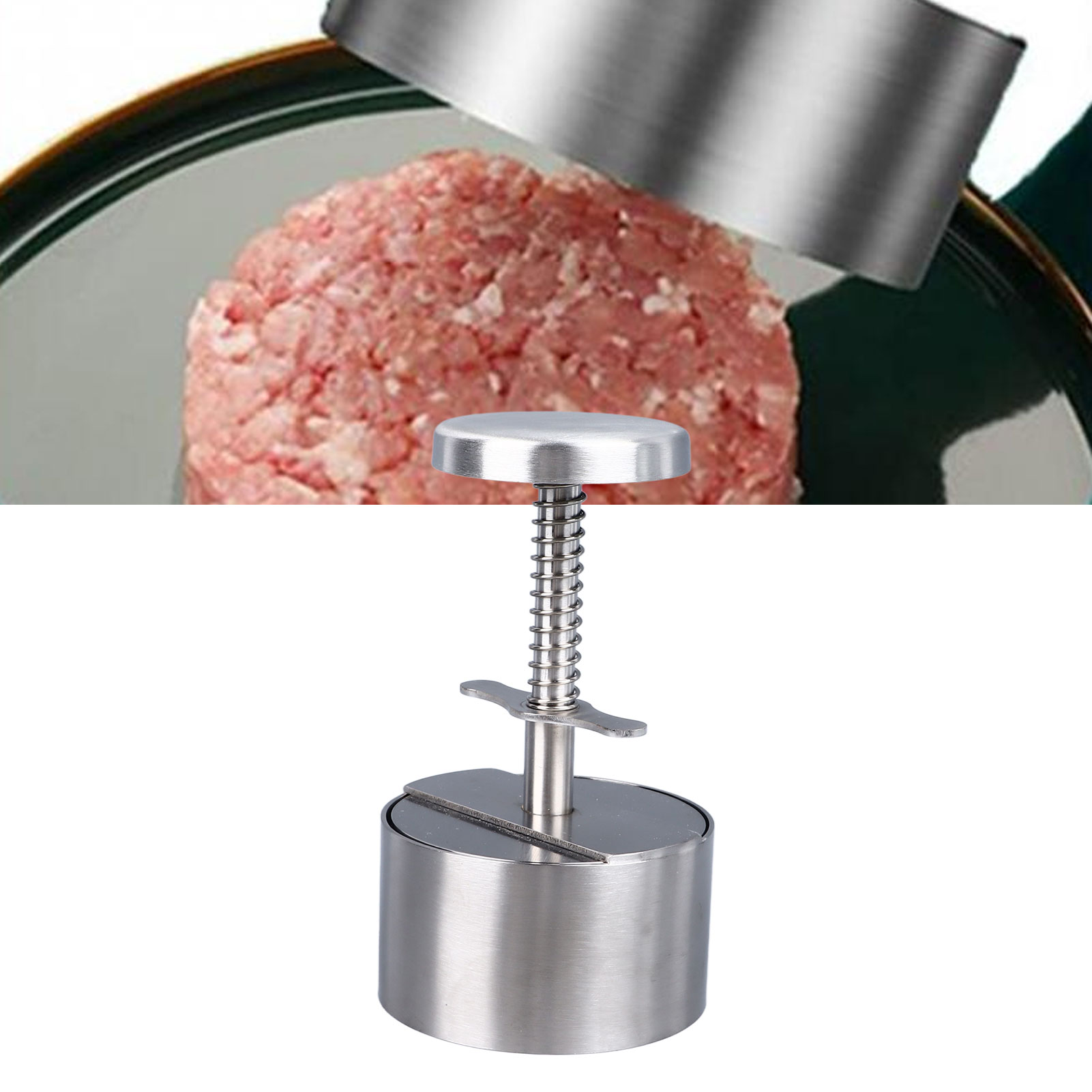Fleischpresse Aus Edelstahl 304, Hamburgerform, Küchenutensil, 8,9 Cm