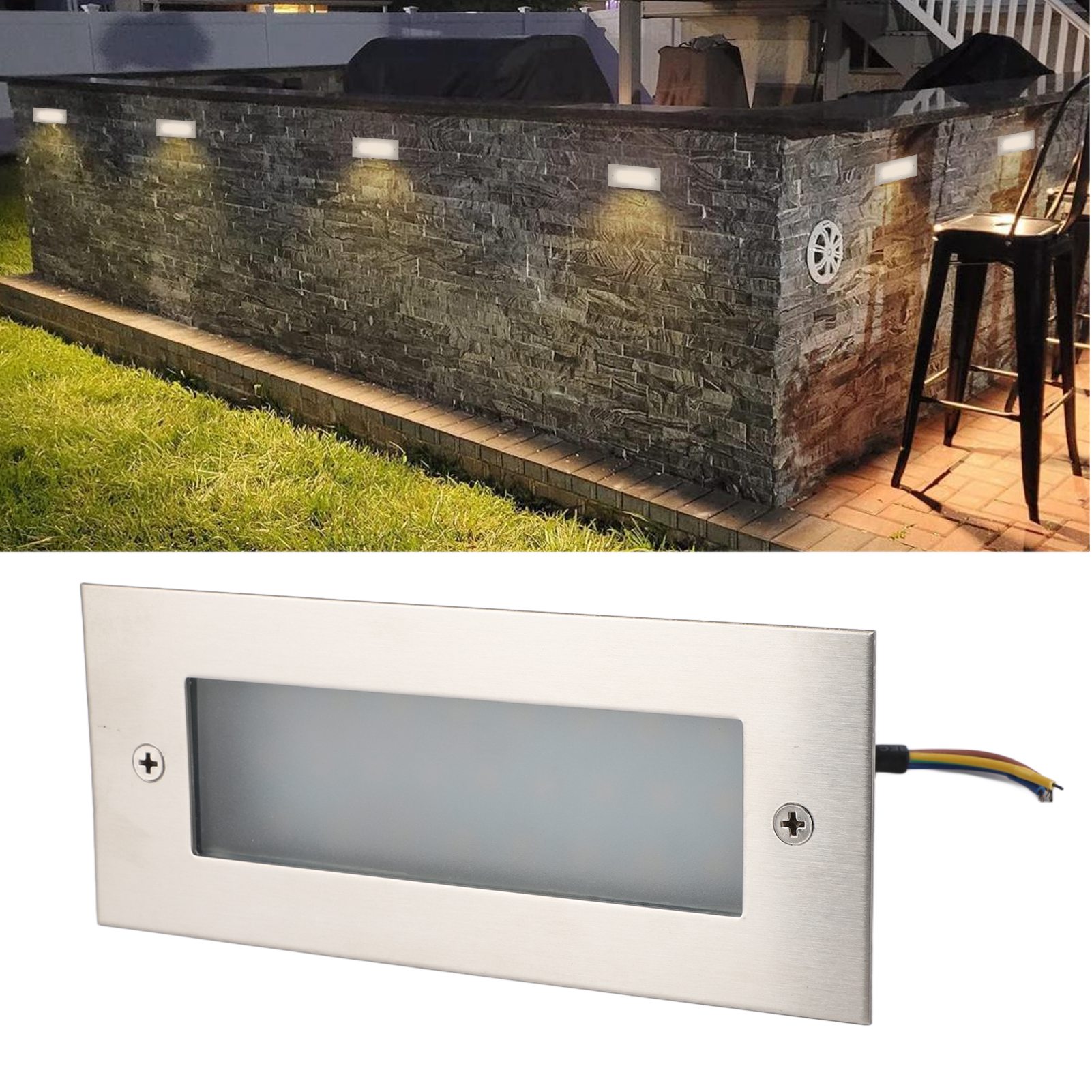 Led-stehleuchte, Stufenbeleuchtung, Wasserdichter Eck-einbaustrahler Für Außentreppen, Bodeneinbaustrahler